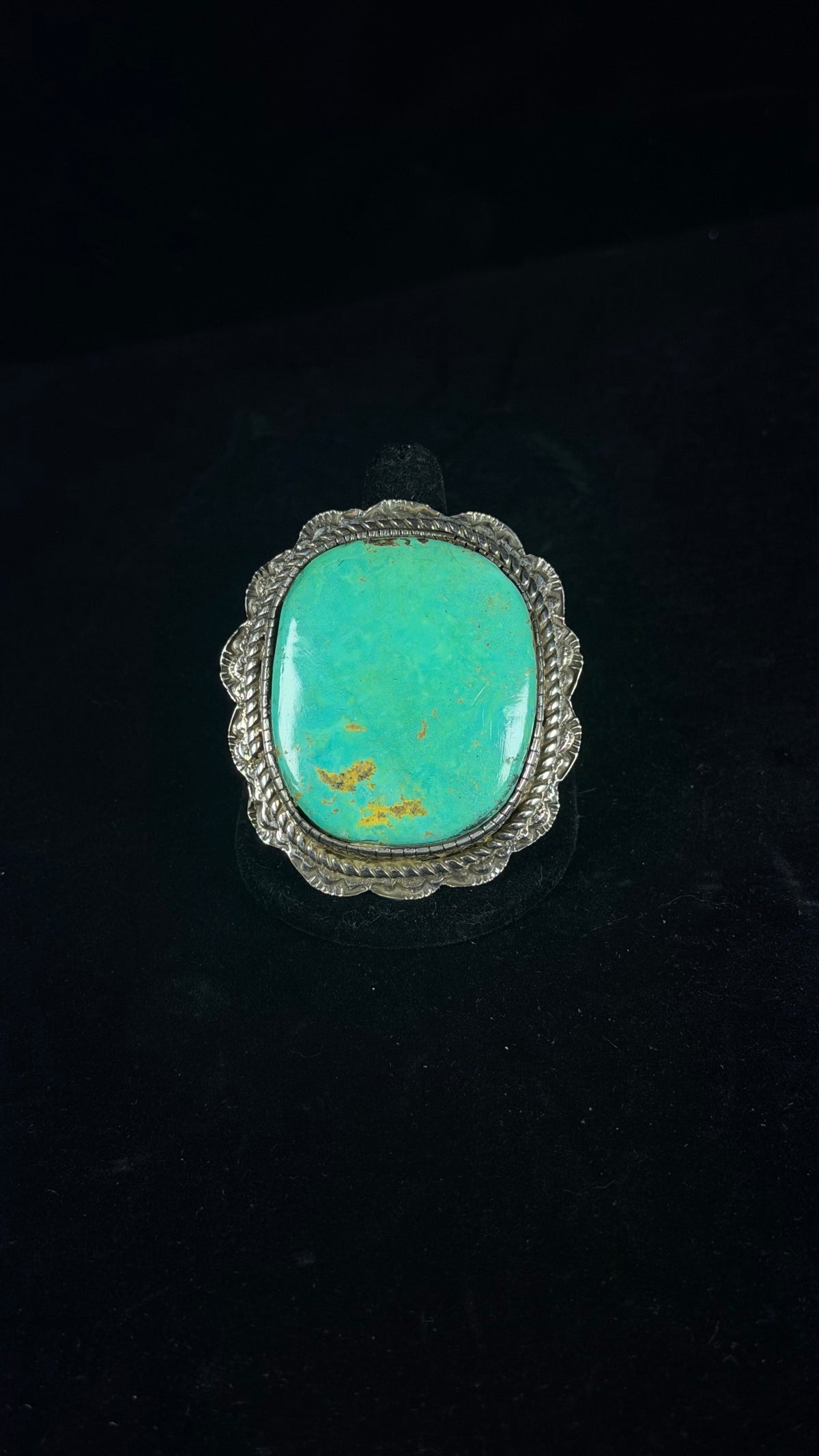 Delbert Arviso Kingman Turquoise & Sterling Silver Adjustable Ring