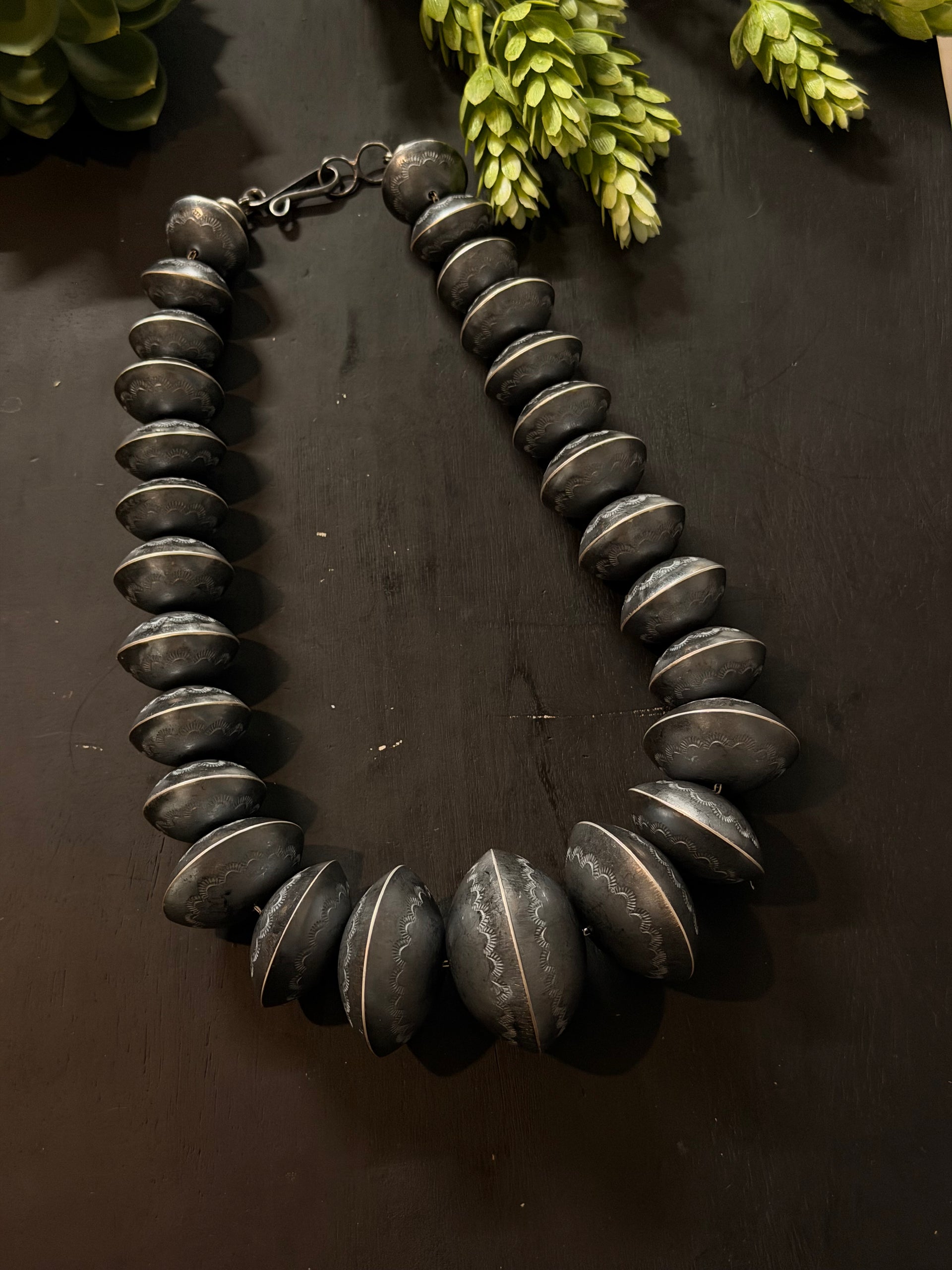 Michelle Jameson Handmade Graduated Sterling Silver Pearl Necklace