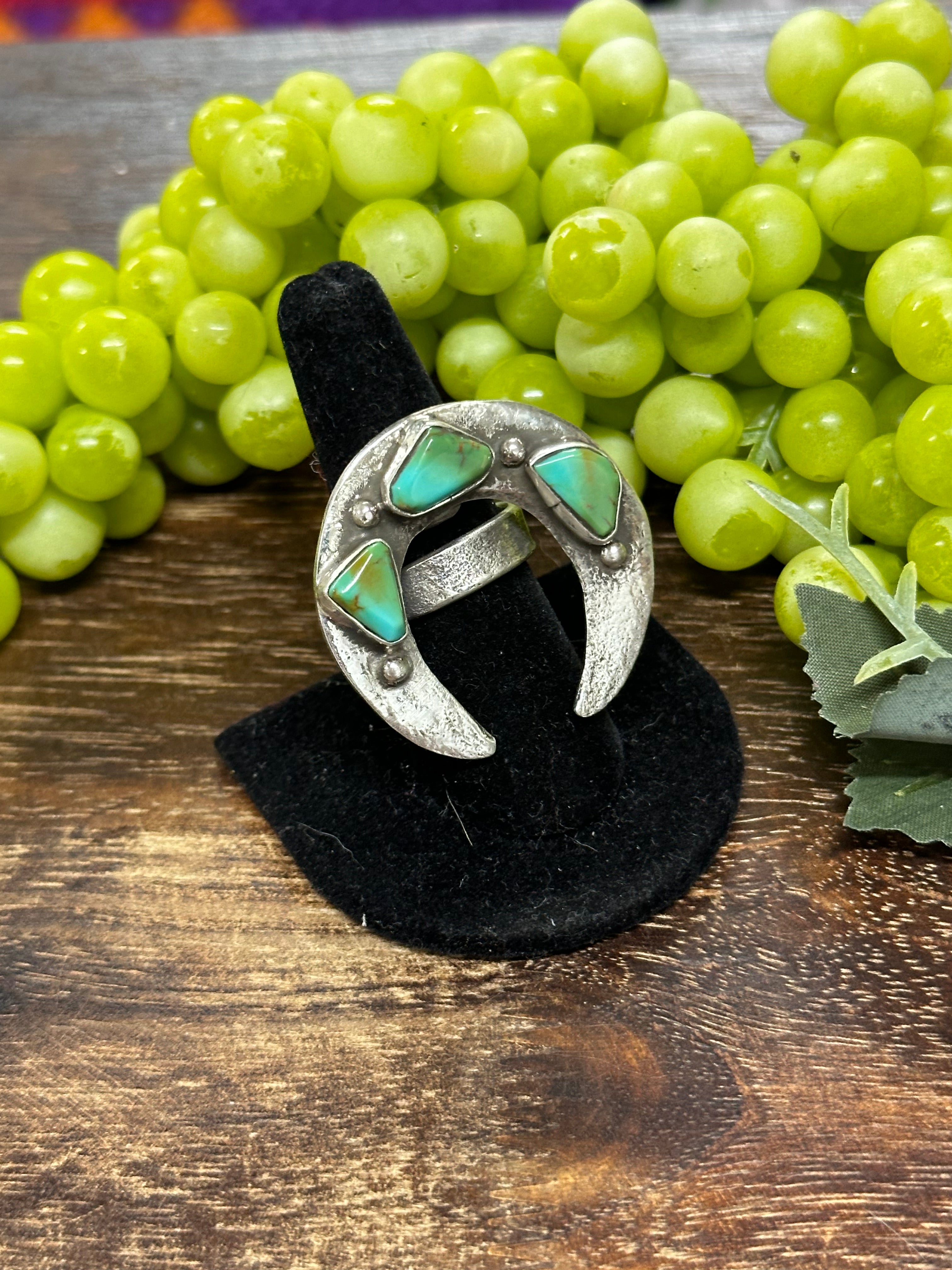 Jude Candalaria Royston Turquoise Sterling Silver Adjustable Ring