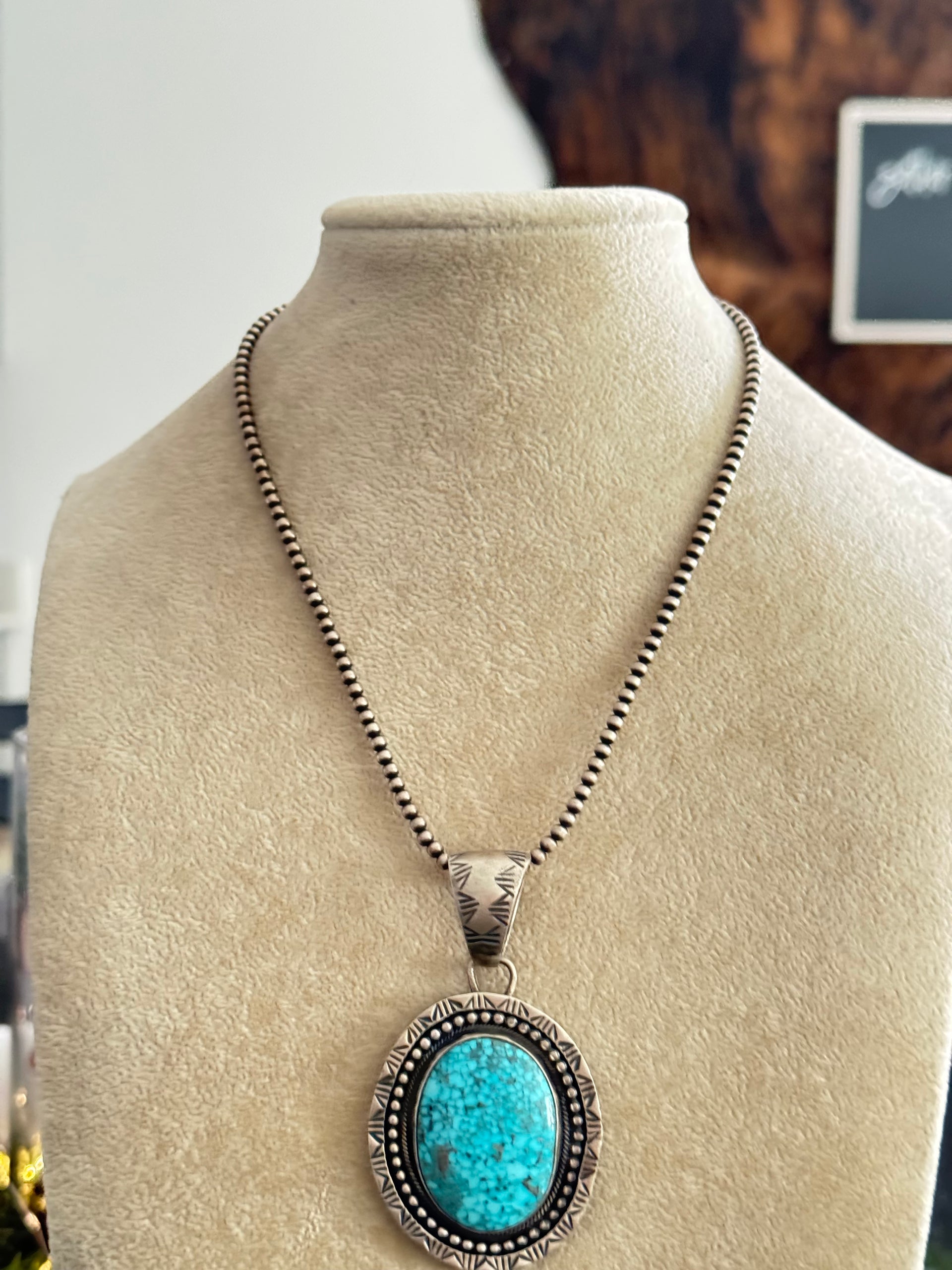 Boyd Ashley Kingman Turquoise & Sterling Silver Pendant