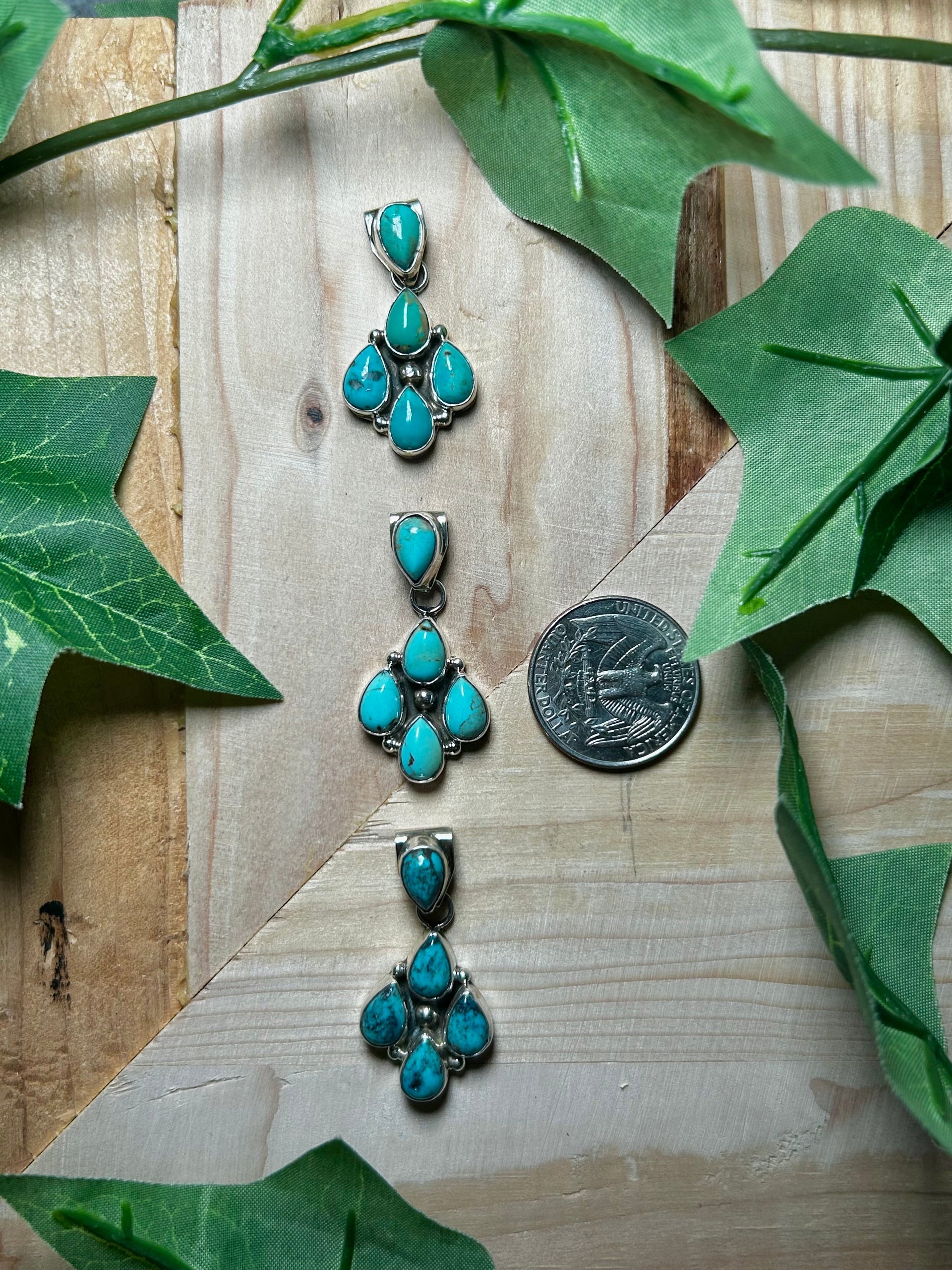 Pearline Spencer Kingman Turquoise & Sterling Silver Pendant