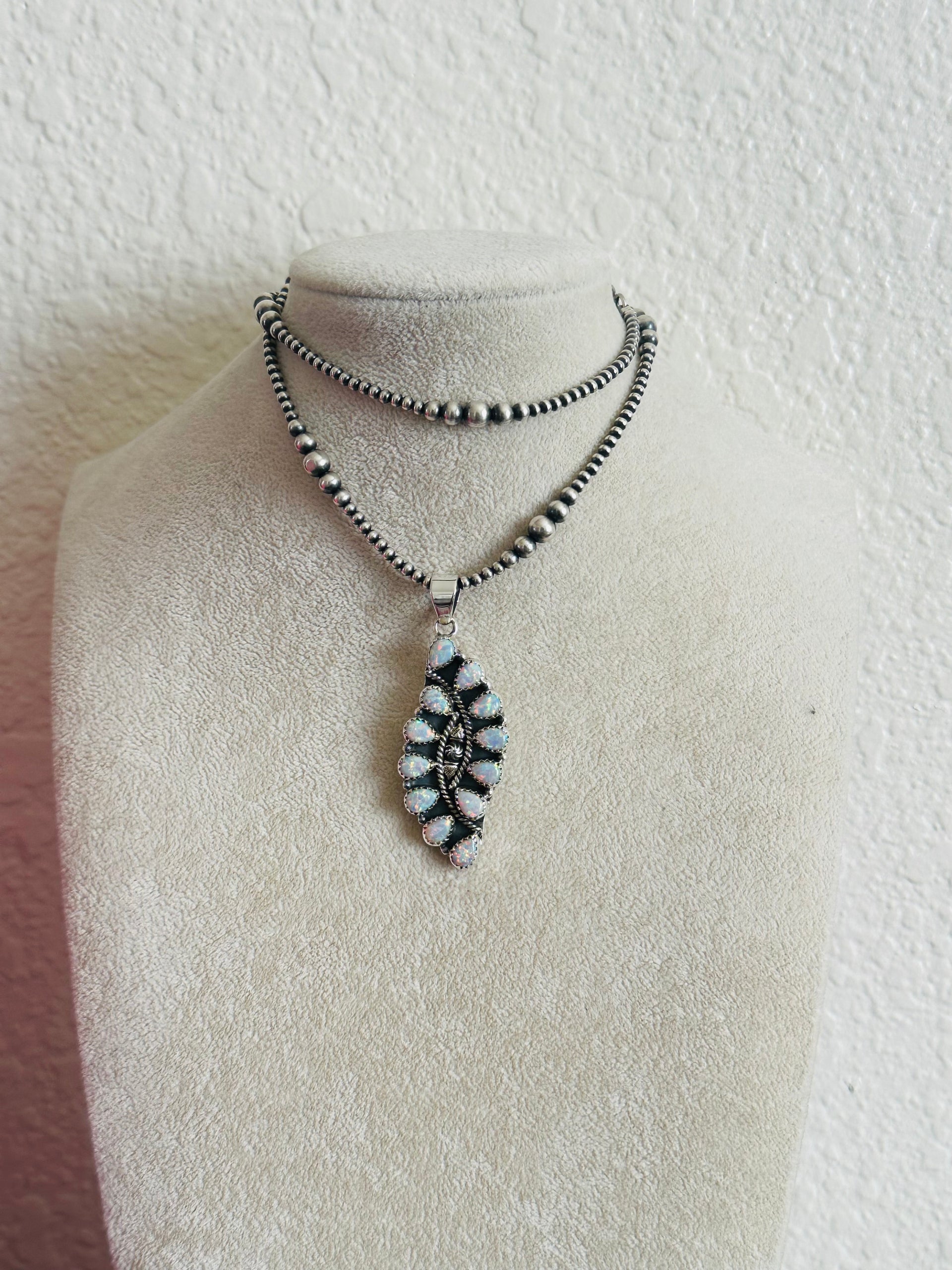 TTD “Twin Flame” Opal & Sterling Silver Pendant