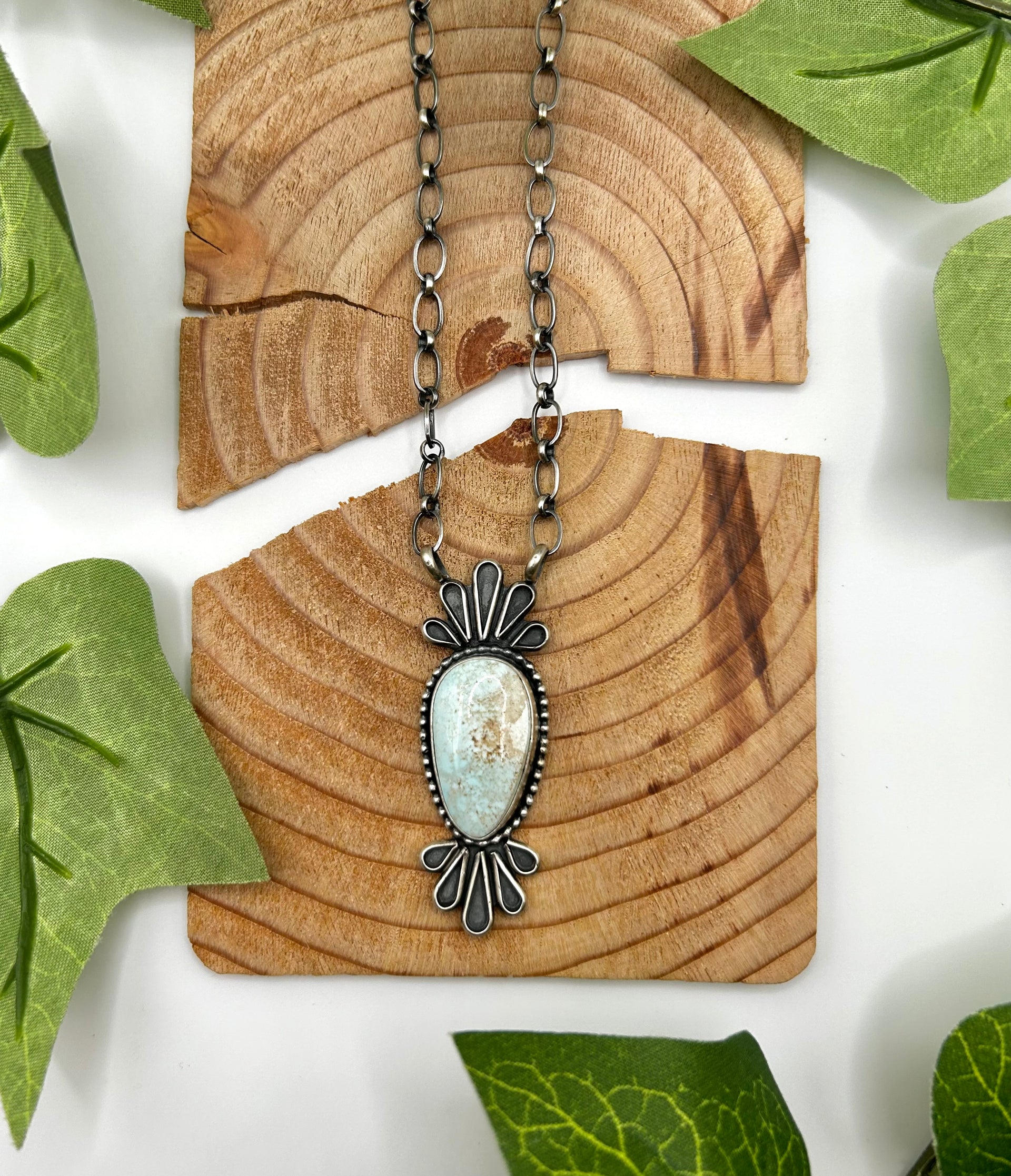 Randy Billy Natural Dry Creek Turquoise & Sterling Silver Necklace