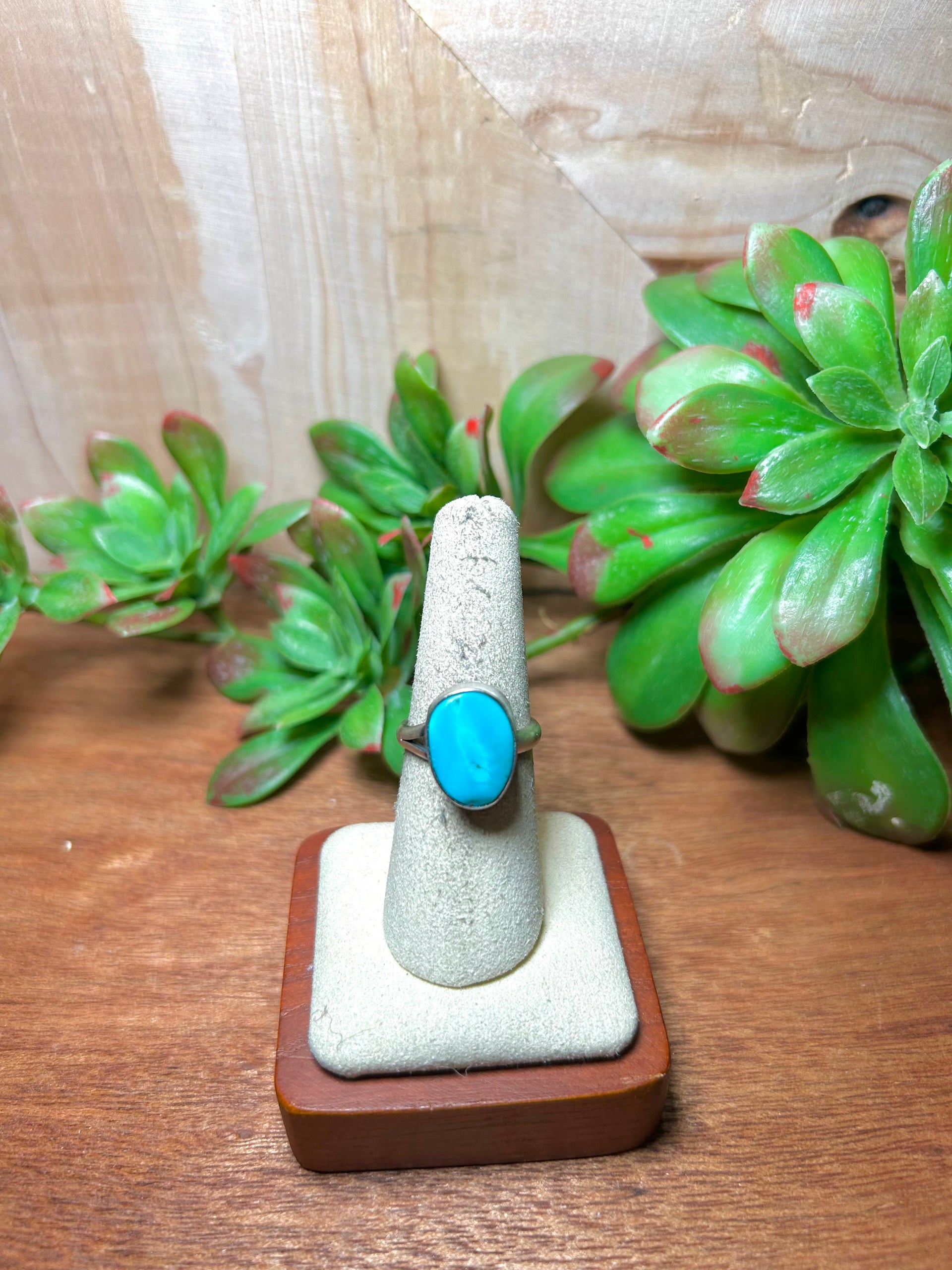 Scott Skeets Kingman Turquoise & Sterling Silver Adjustable Ring