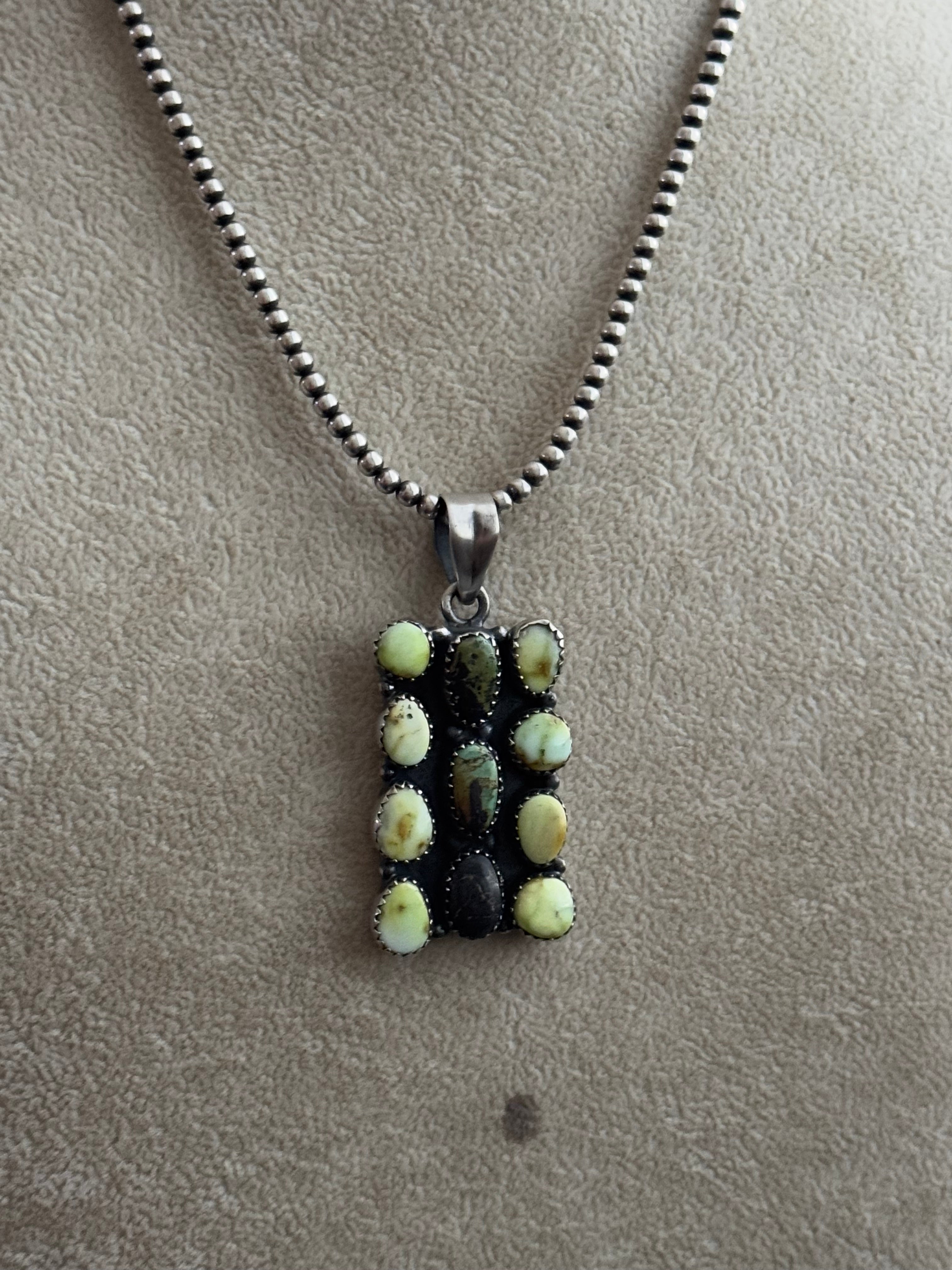 Southwest Multi Stone & Sterling Silver Pendant