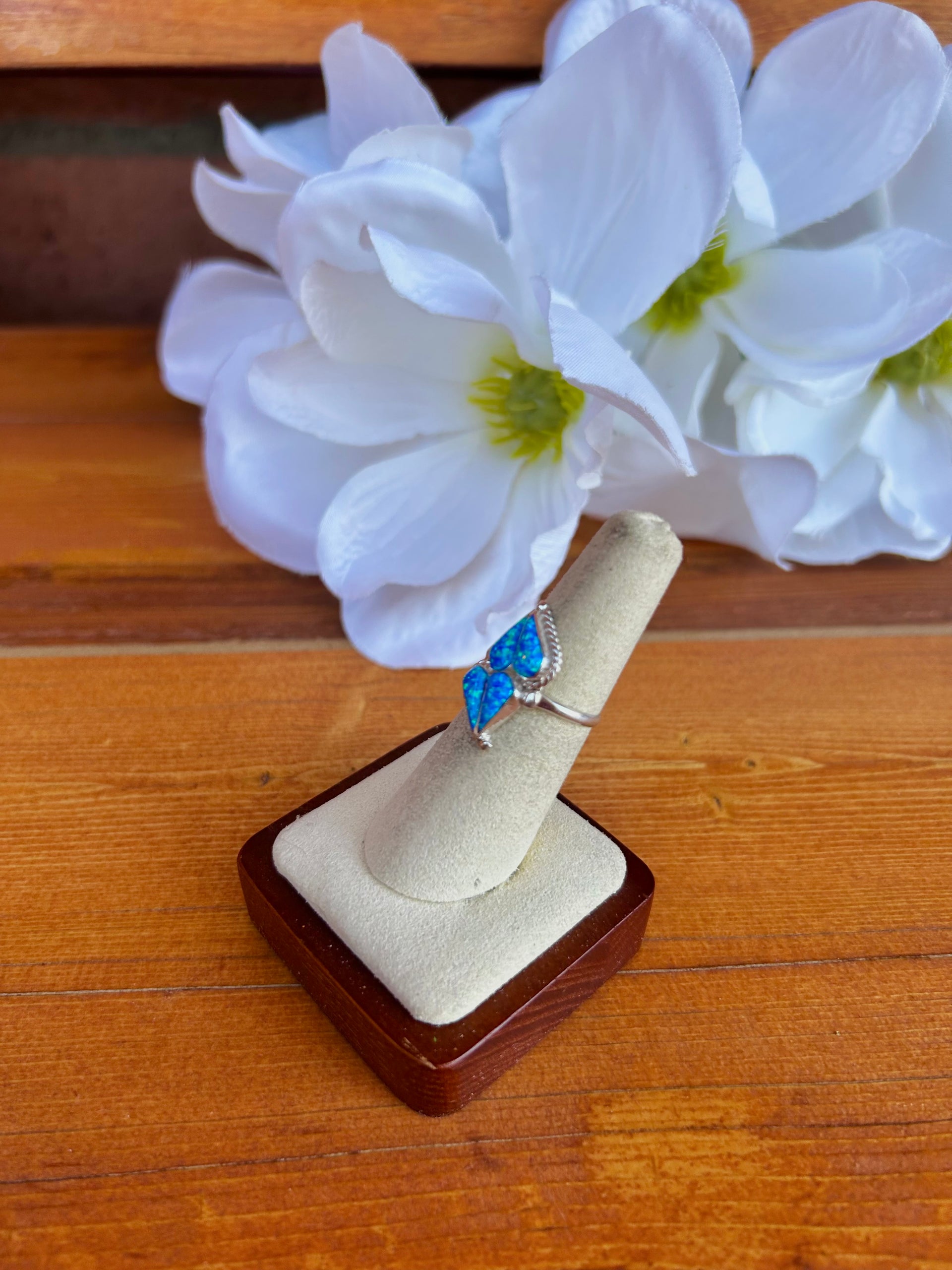 Navajo Made Opal & Sterling Silver Ring