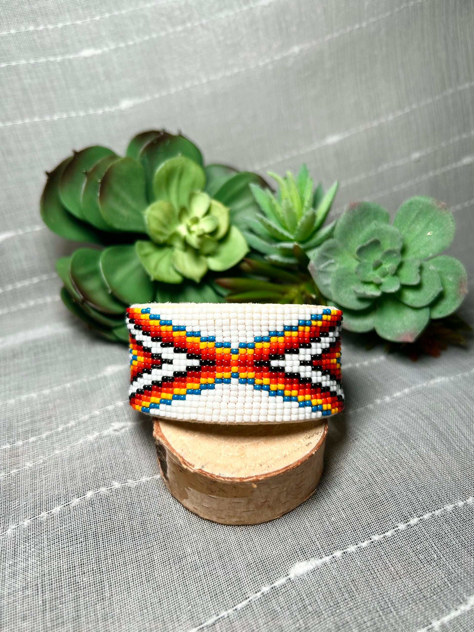 Navajo Made Beaded Cuff Bracelet