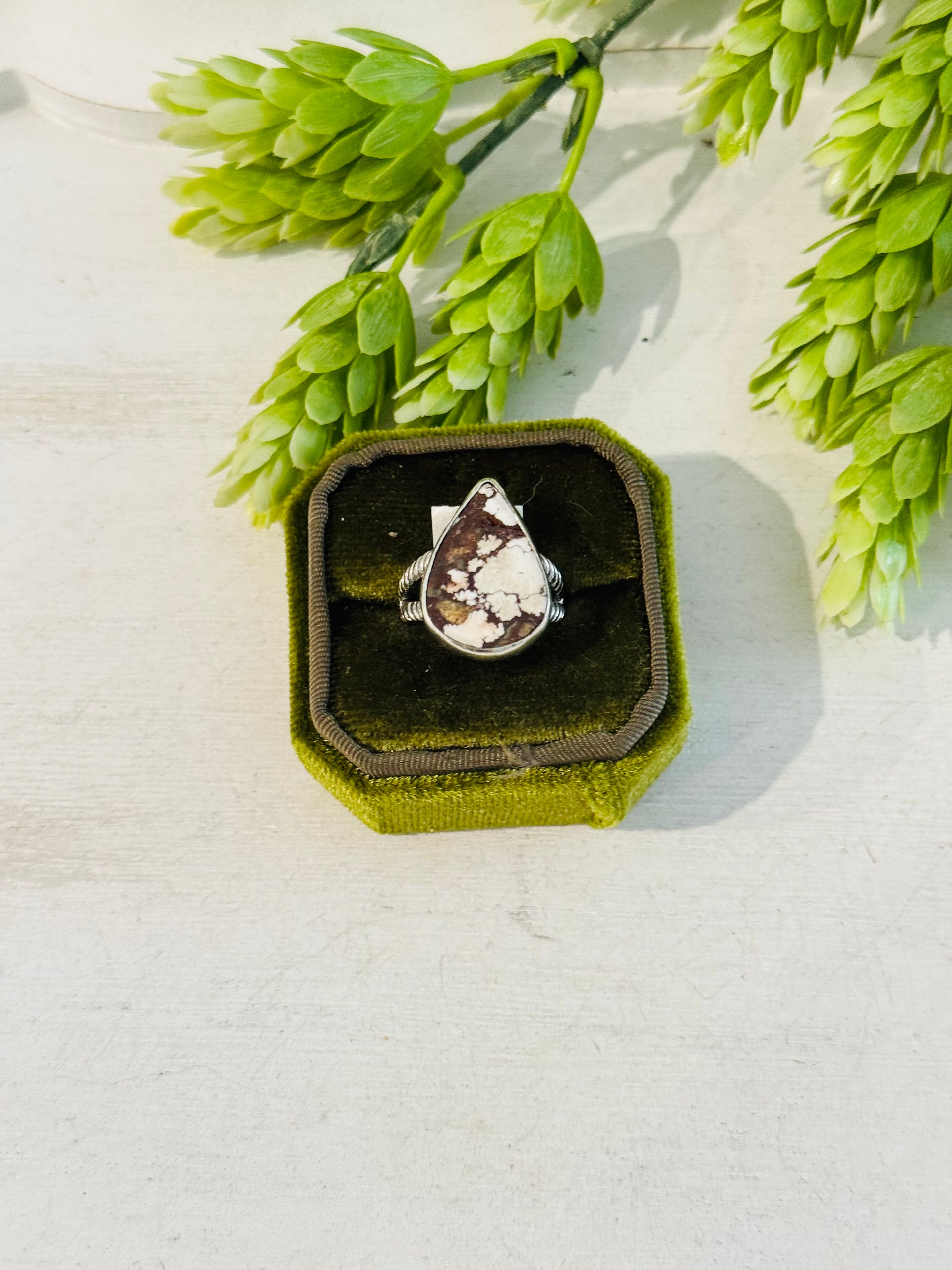 Southwest Made Wild Horse & Sterling Sliver Ring Size 7.5