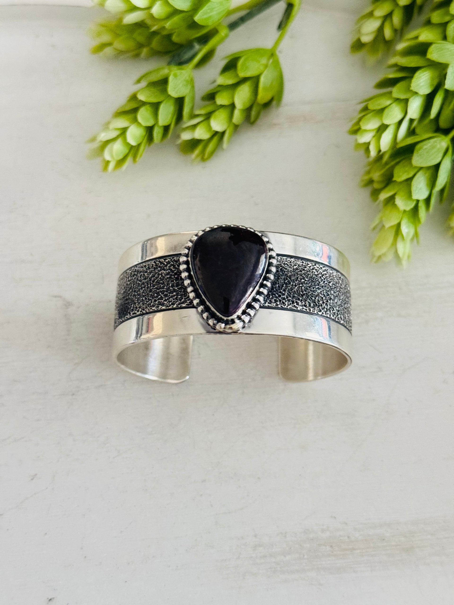 David Benally Sugilile &  Sterling Silver Cuff Bracelet