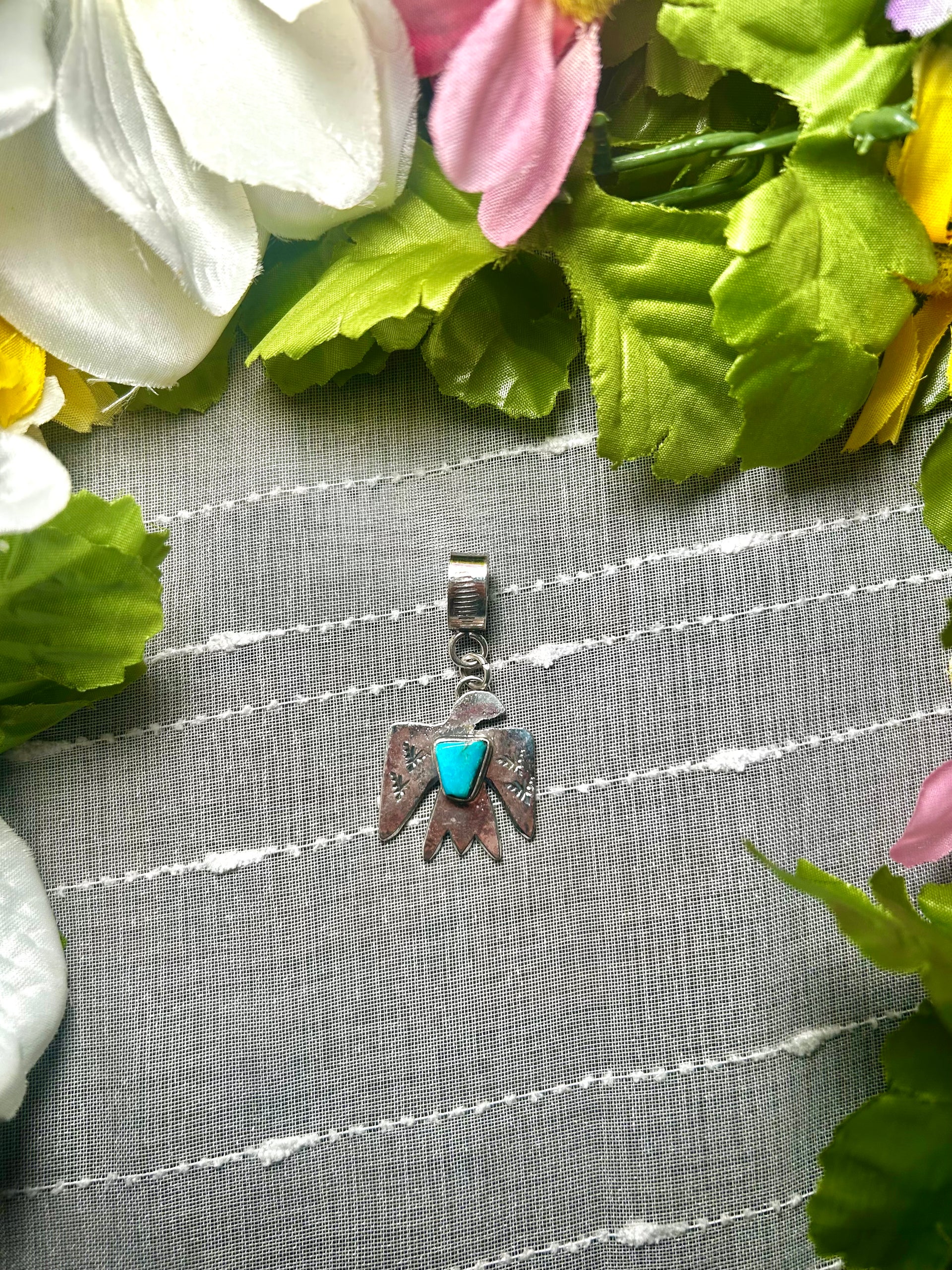 Jude Candelaria Kingman Turquoise & Sterling Silver Pendant