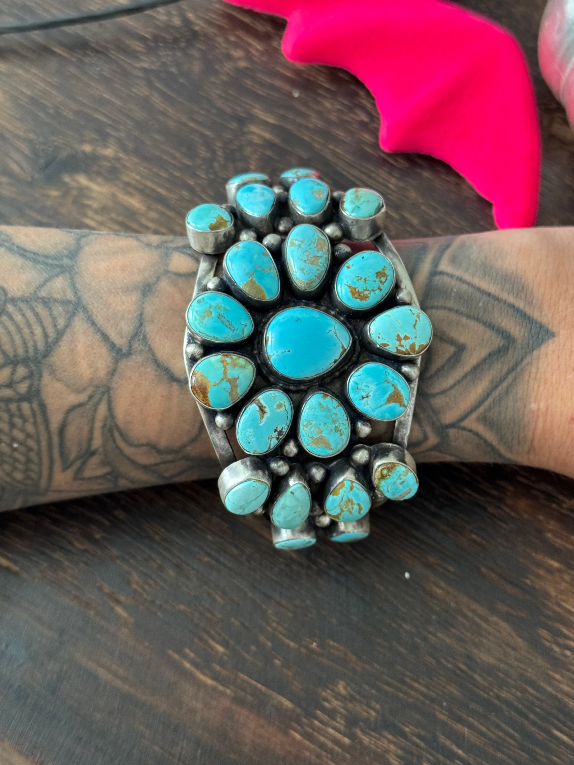 Bobby Johnson Royston Turquoise & Sterling Silver Cuff Bracelet