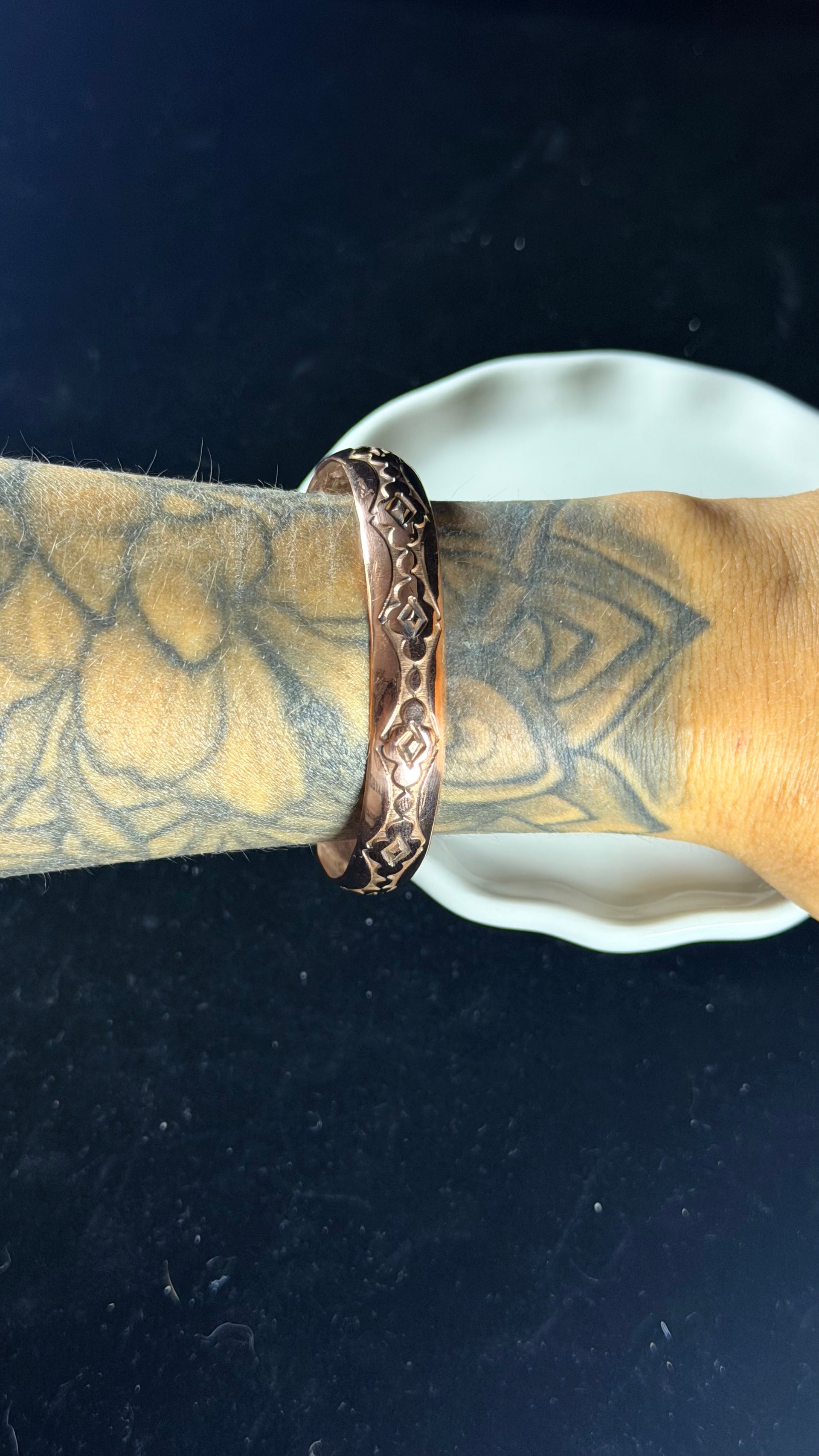 Navajo Made Copper Cuff Bracelet