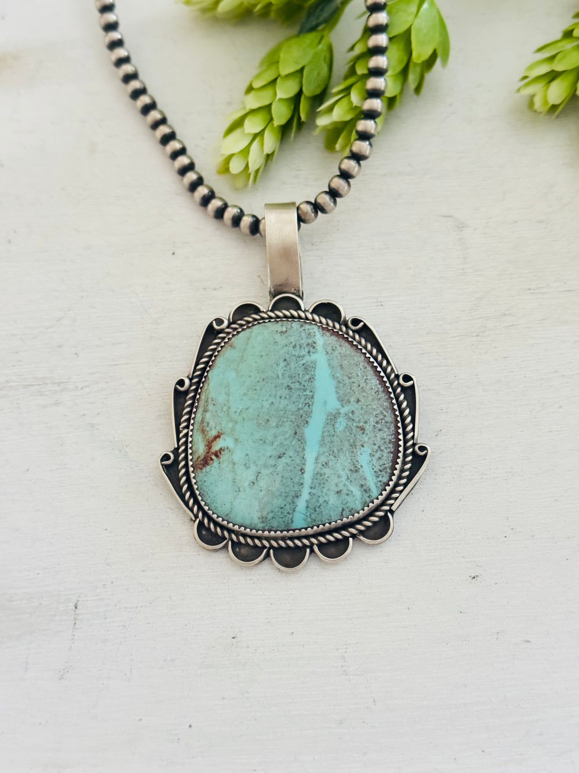 Juanita Mcdonal #8 Turquoise & Sterling Silver Pendant