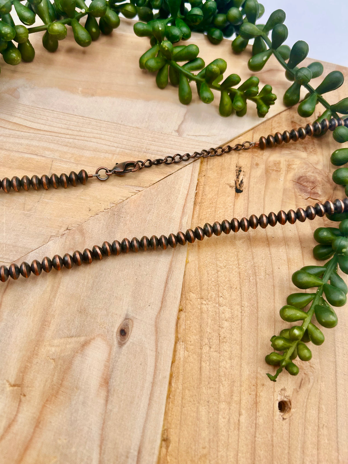Navajo Made Strung Copper Disc Pearls