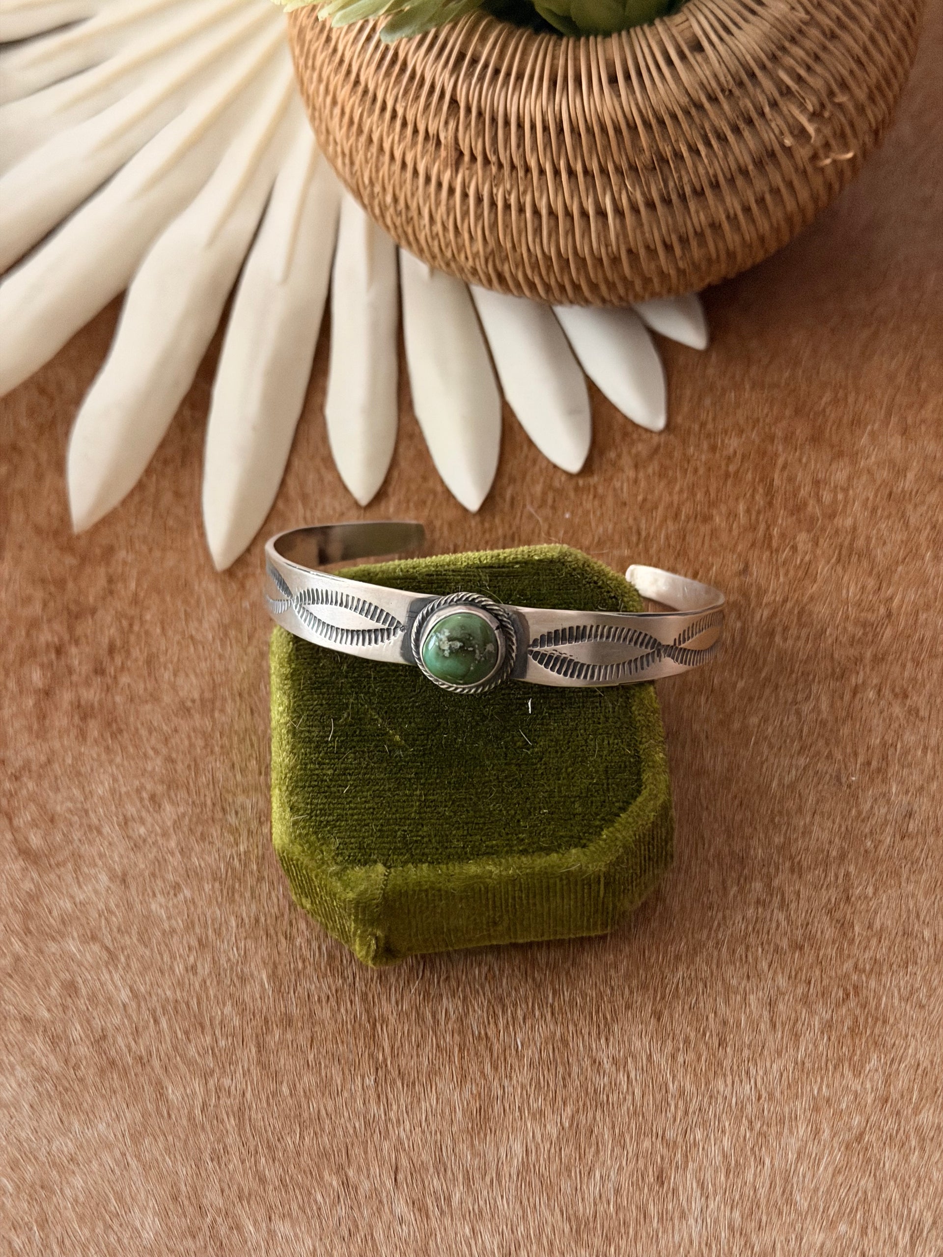 Danny Henio Sonoran Gold Turquoise & Sterling Silver Cuff Bracelet