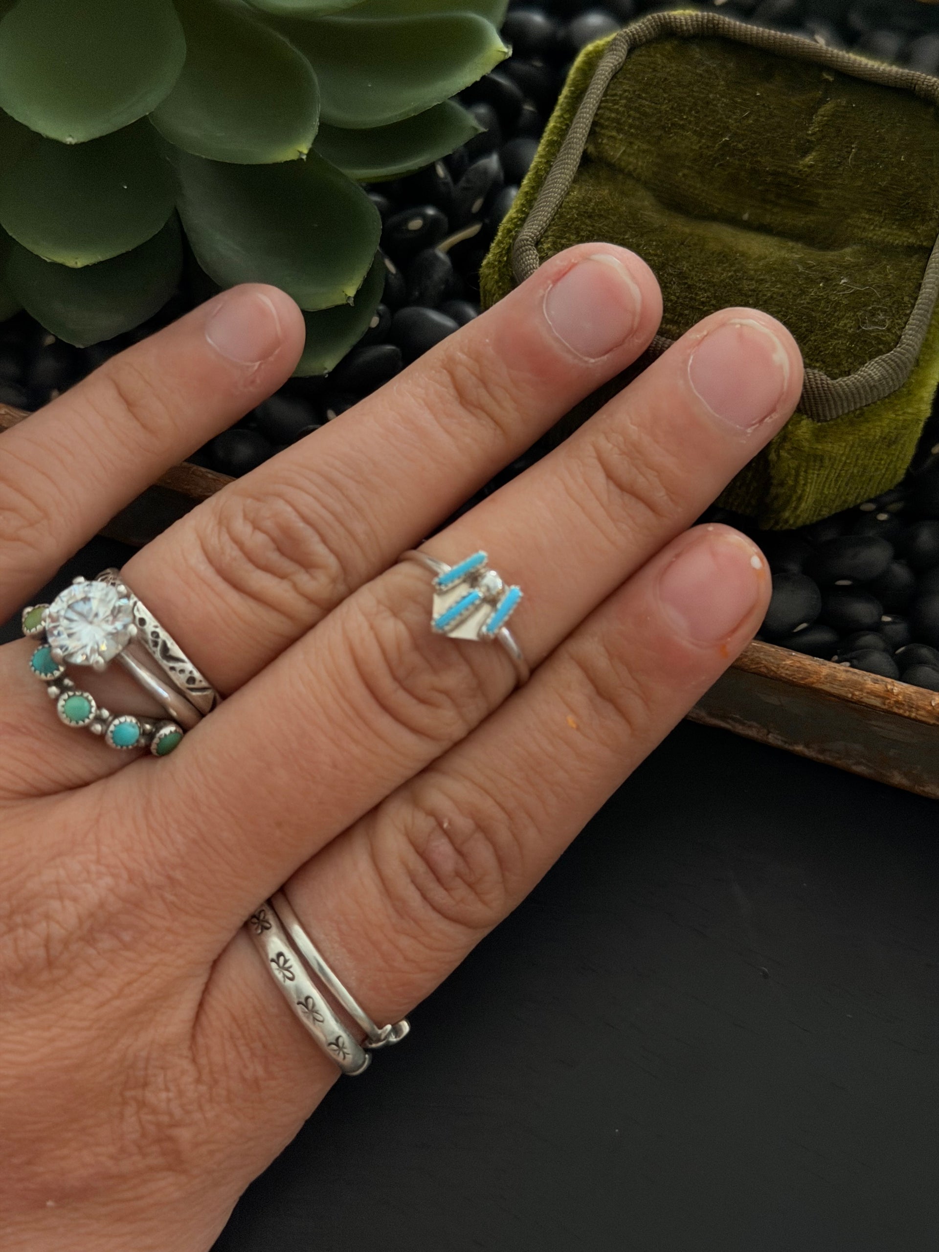 Navajo Made Turquoise & Sterling Silver Ring