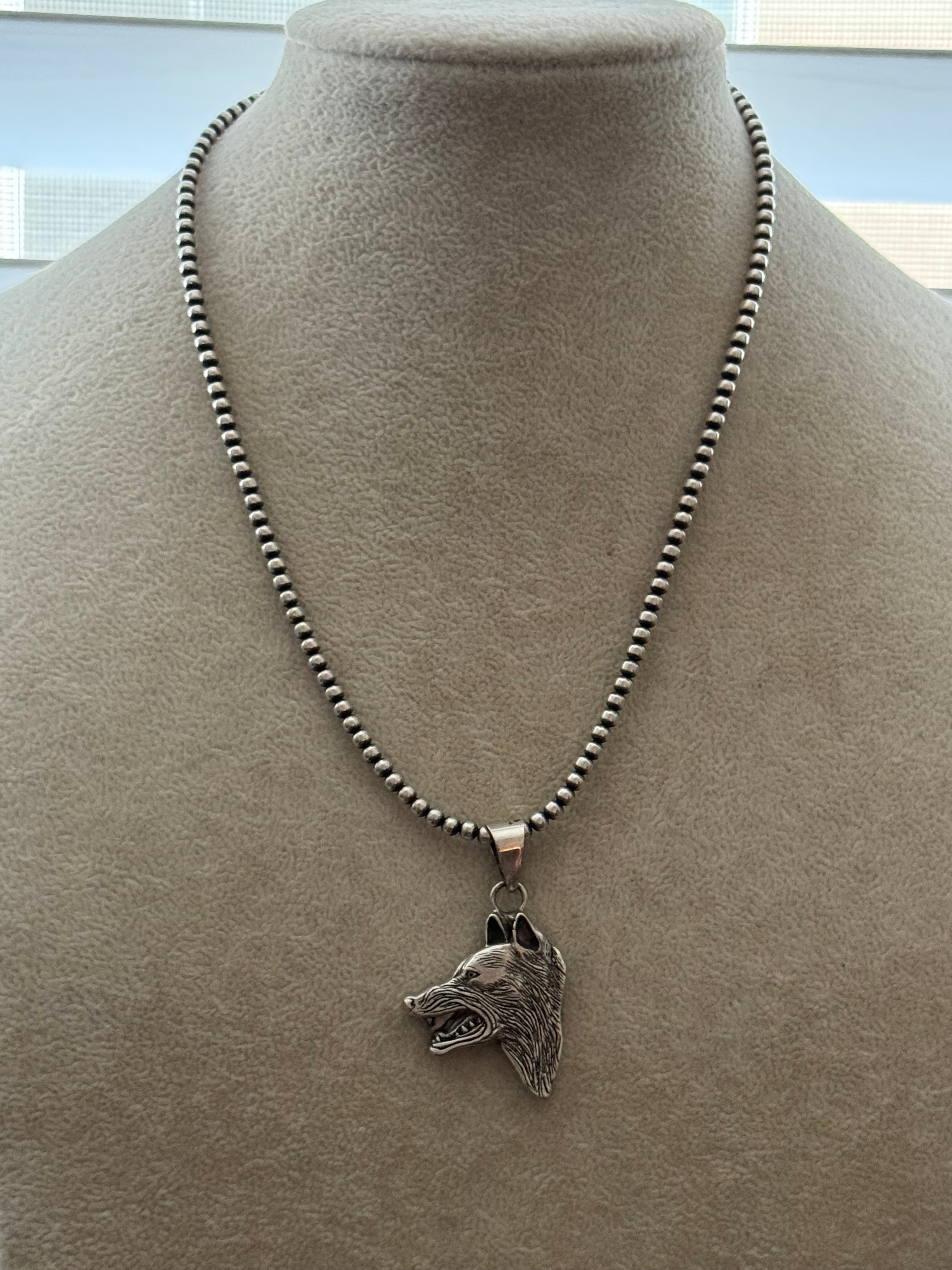 Betta Lee Sterling Silver Wolf Pendant