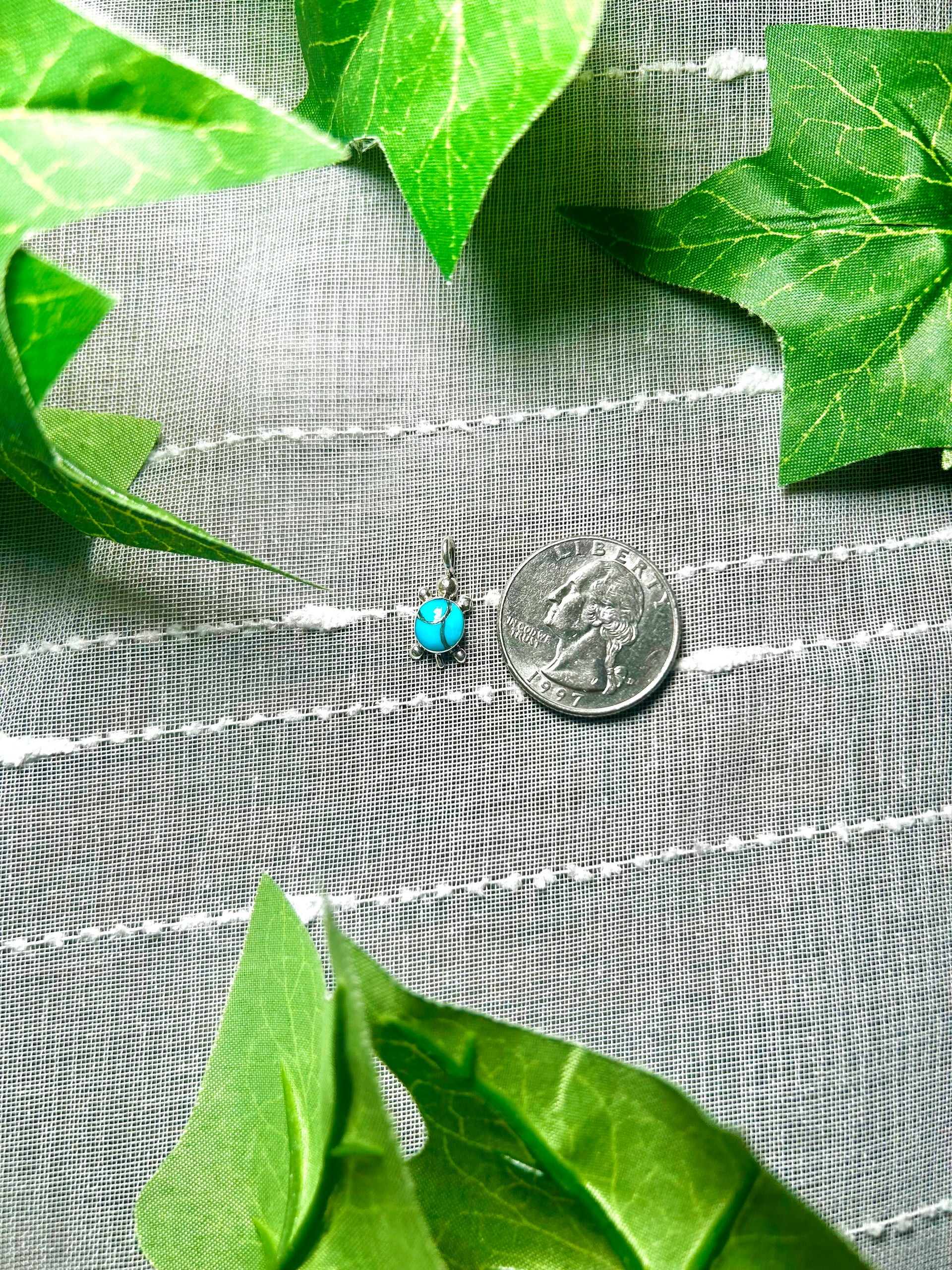 Zuni Kingman Turquoise & Sterling Silver Pendant