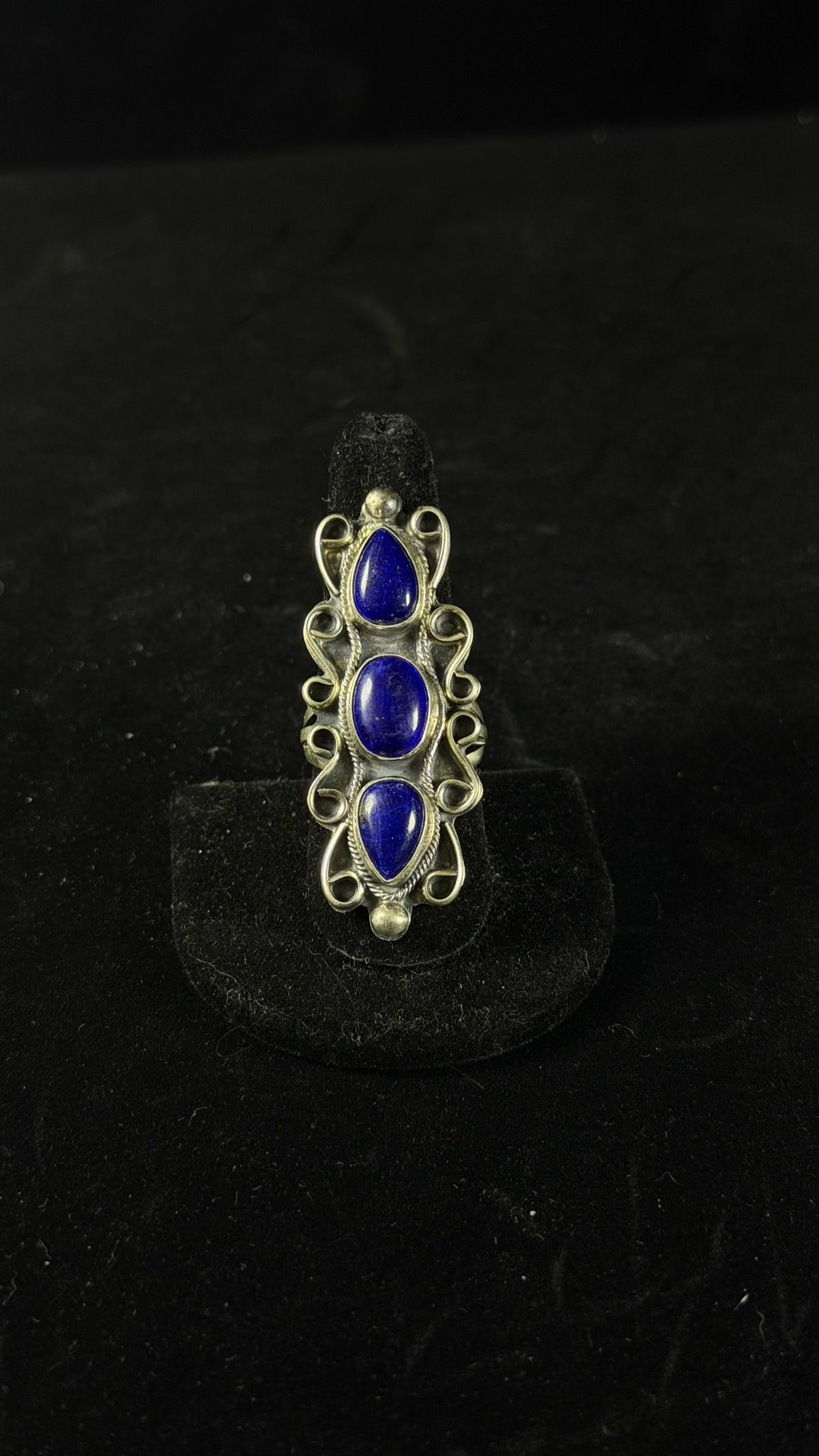 Kobe Martinez Lapis & Sterling Silver Ring Size 8.75