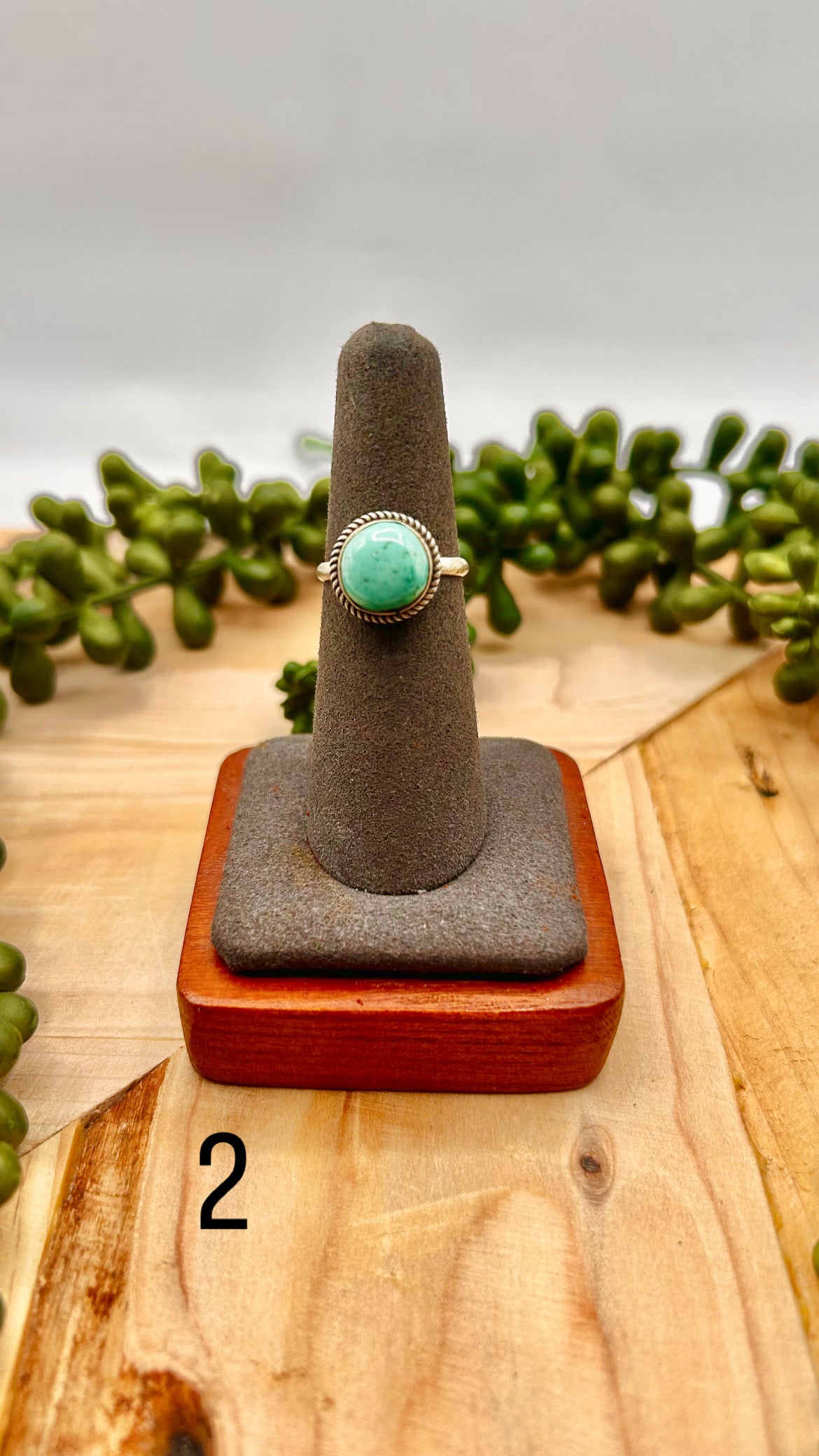 Navajo Made Kingman Turquoise & Sterling Silver Ring