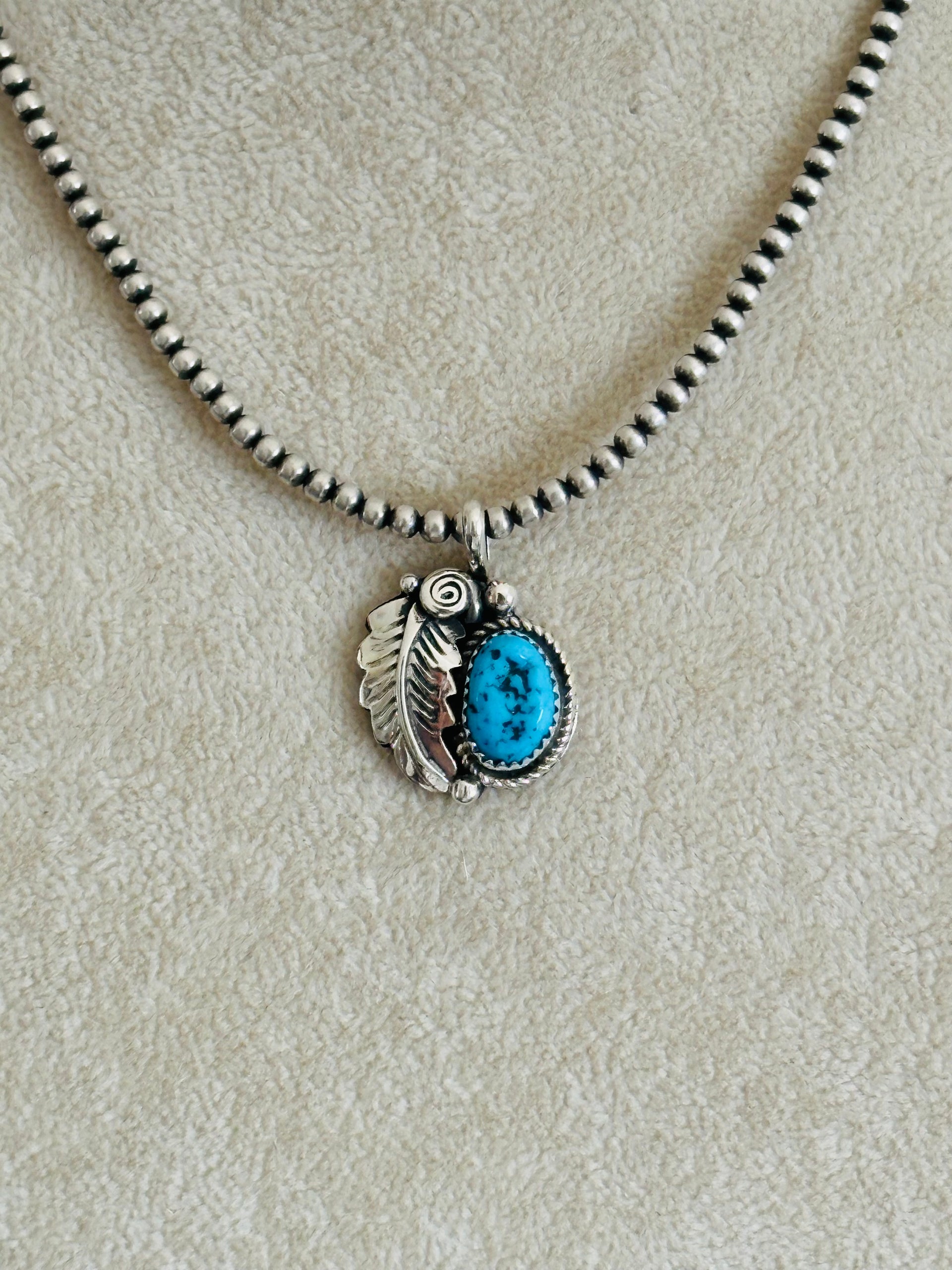 Julia Etsitty Kingman Turquoise & Sterling Silver Pendants