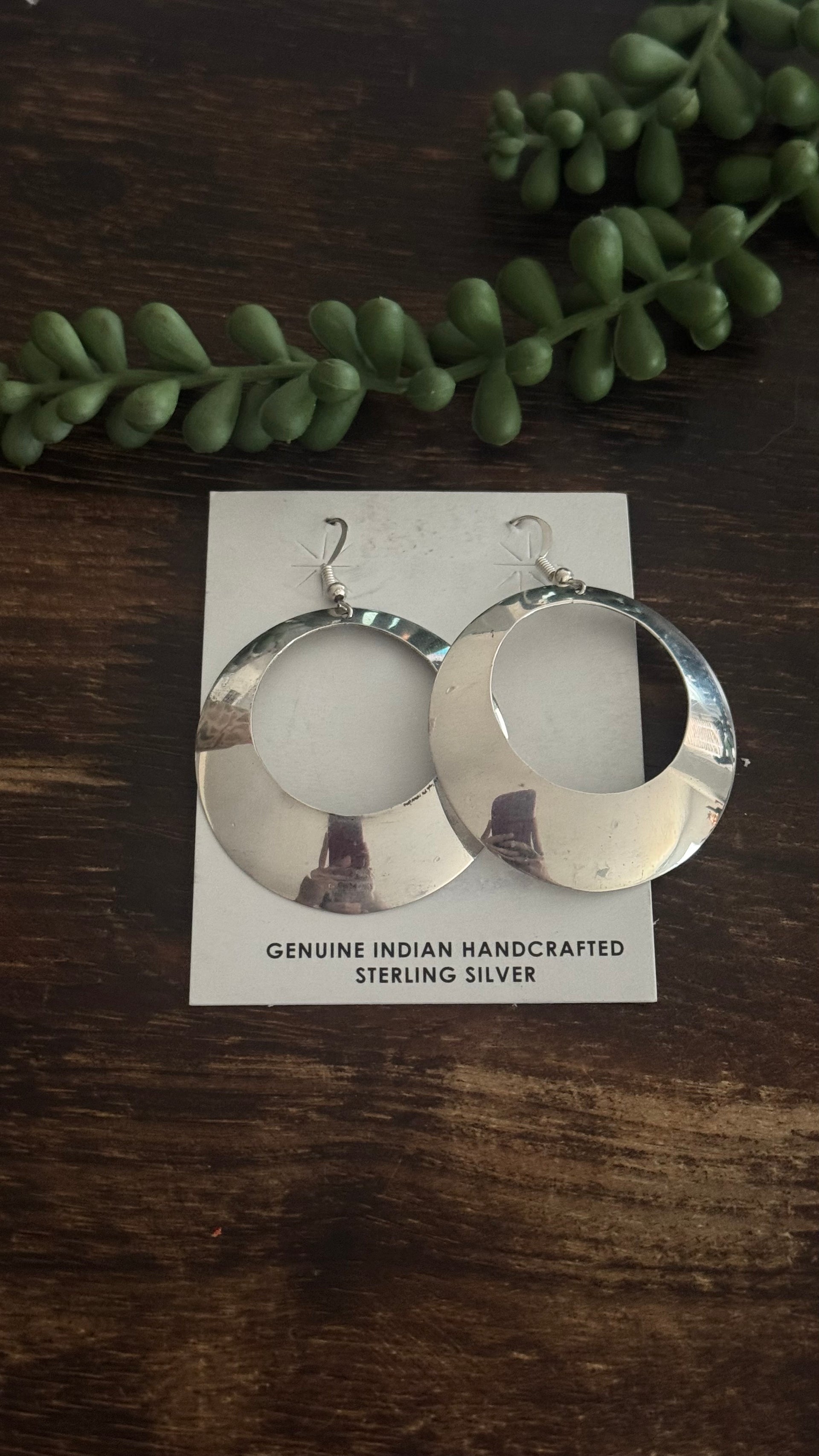 Navajo Made Sterling Silver Dangle Earrings