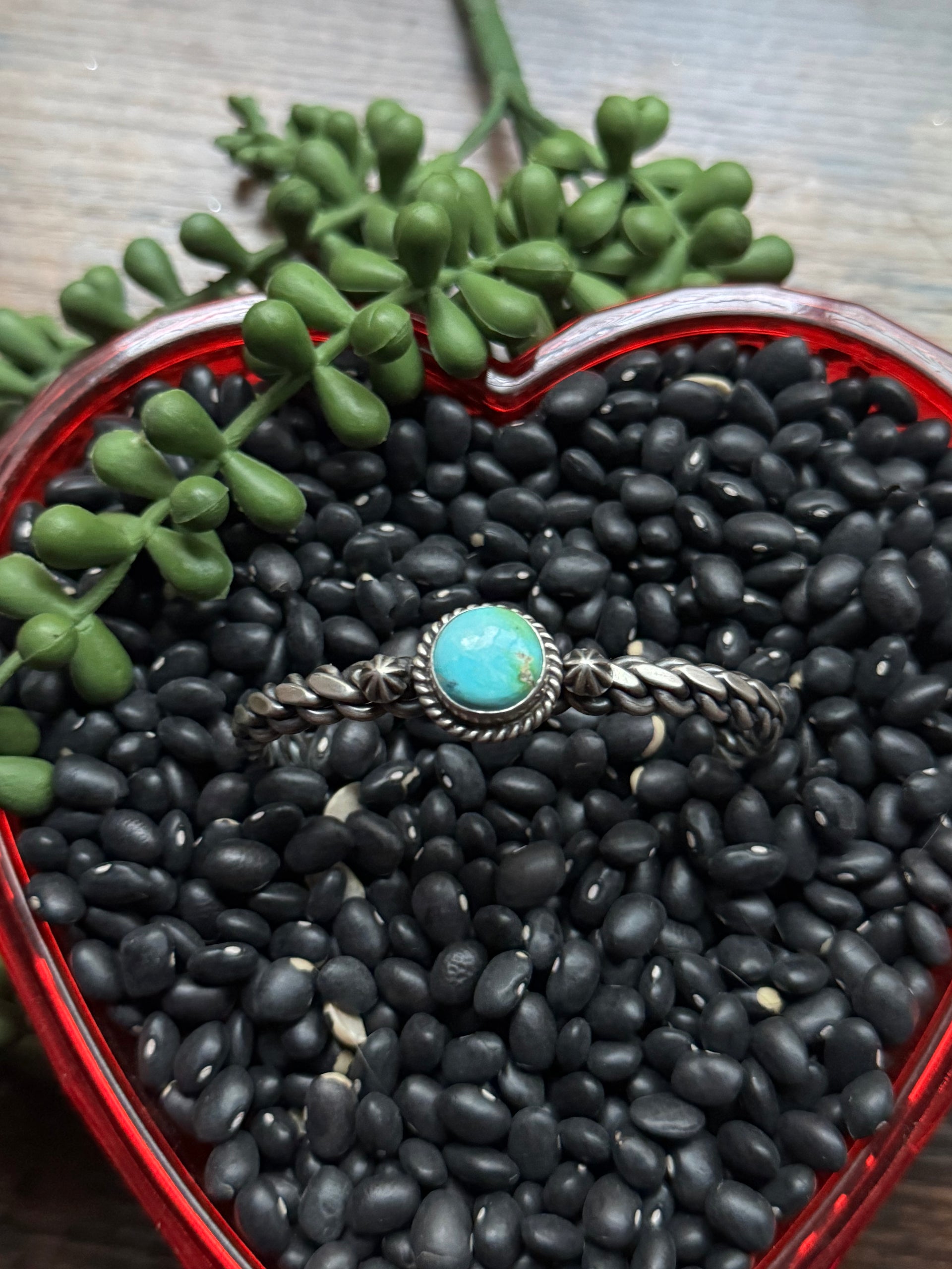 Navajo Made Sonoran Mountain Turquoise & Sterling Silver Cuff Bracelet
