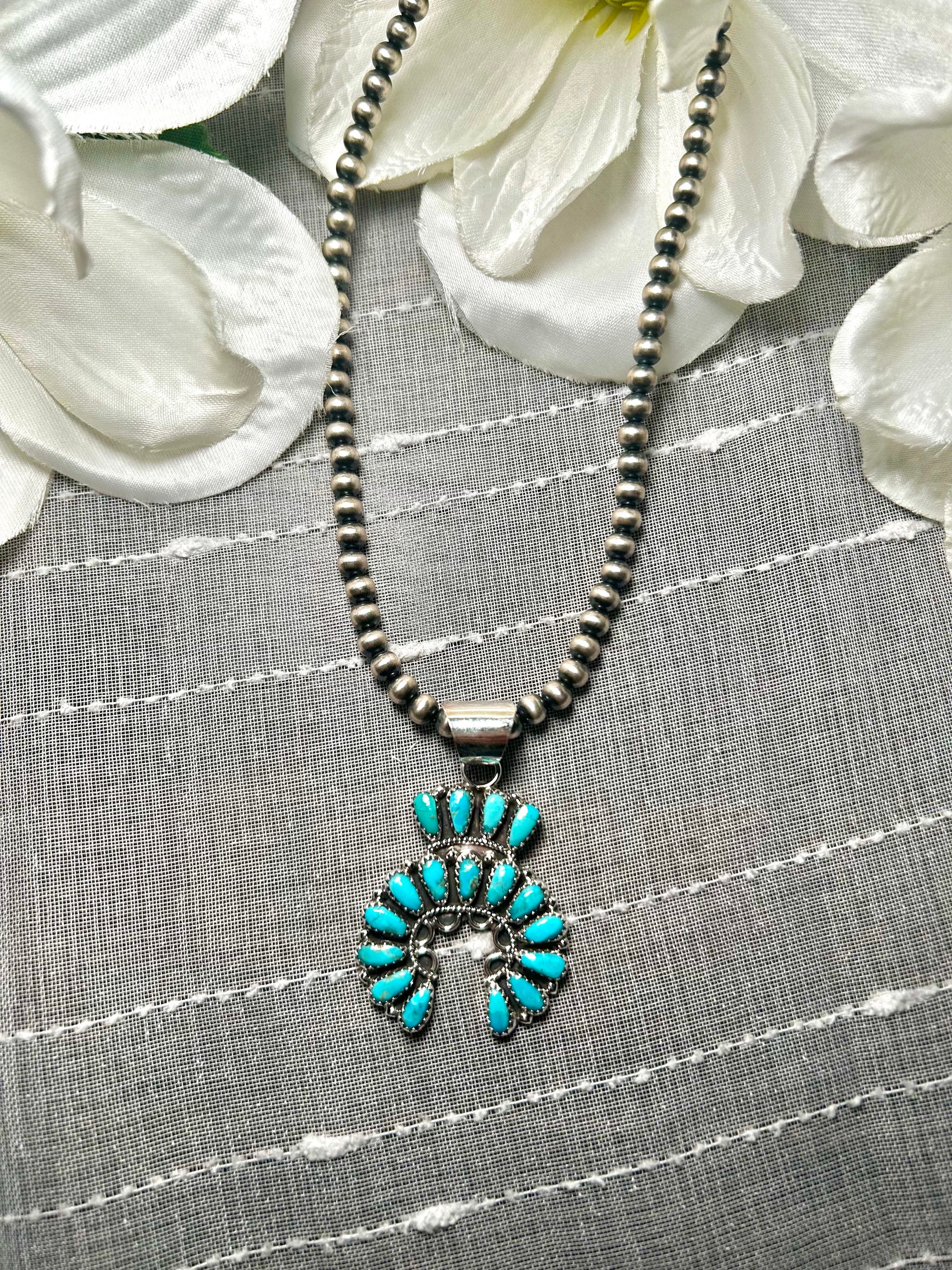 Zeita Beggy Kingman Turquoise & Sterling Silver Necklace