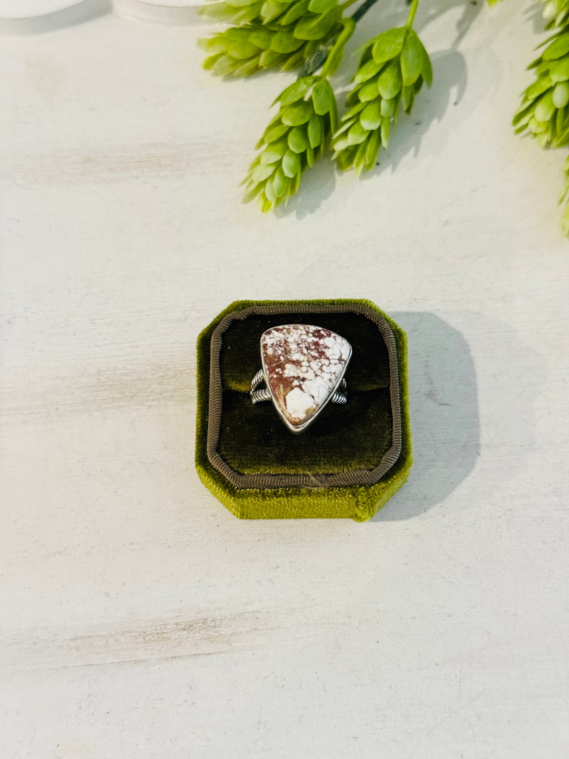 Southwest Made Wild Horse & Sterling Sliver Ring Size 10