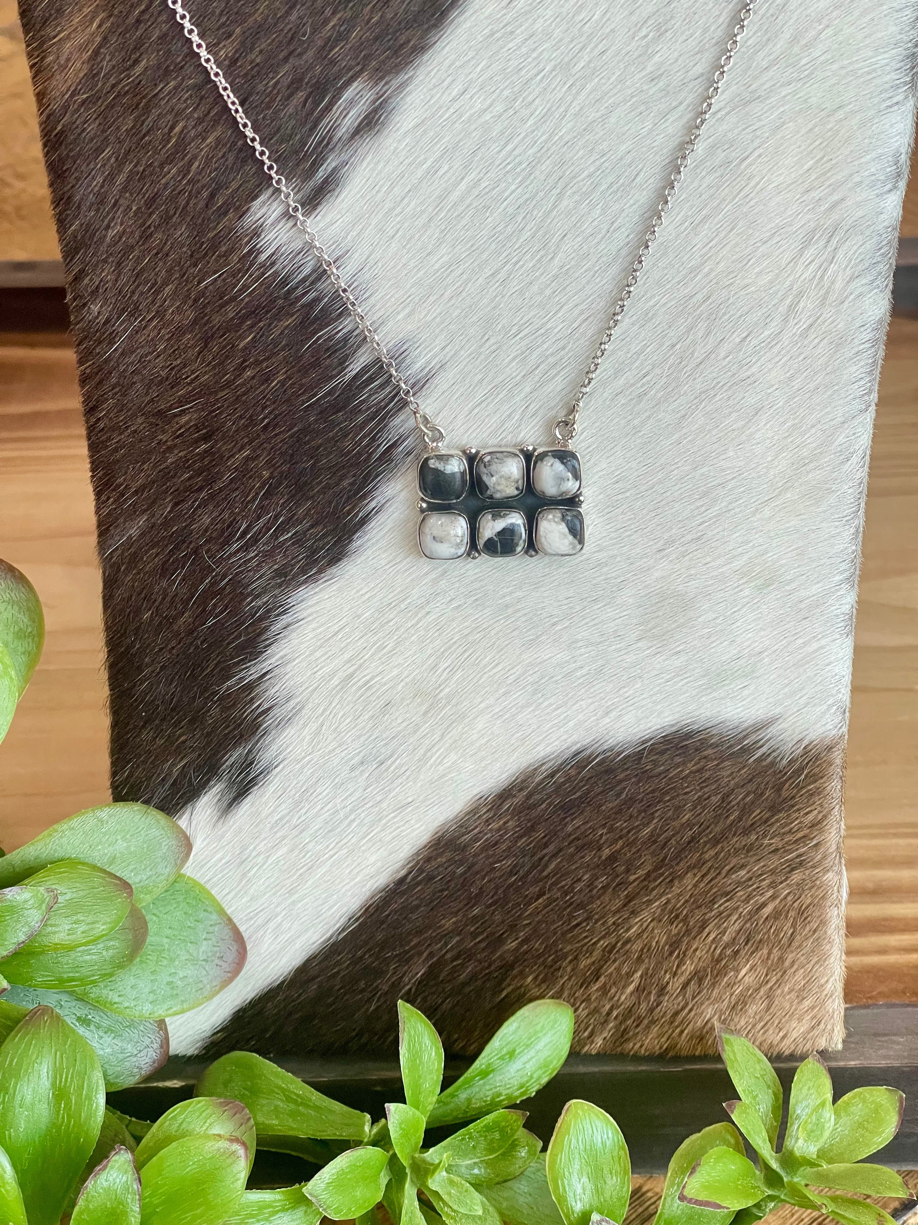 Southwest Handmade White Buffalo & Sterling Silver Necklace