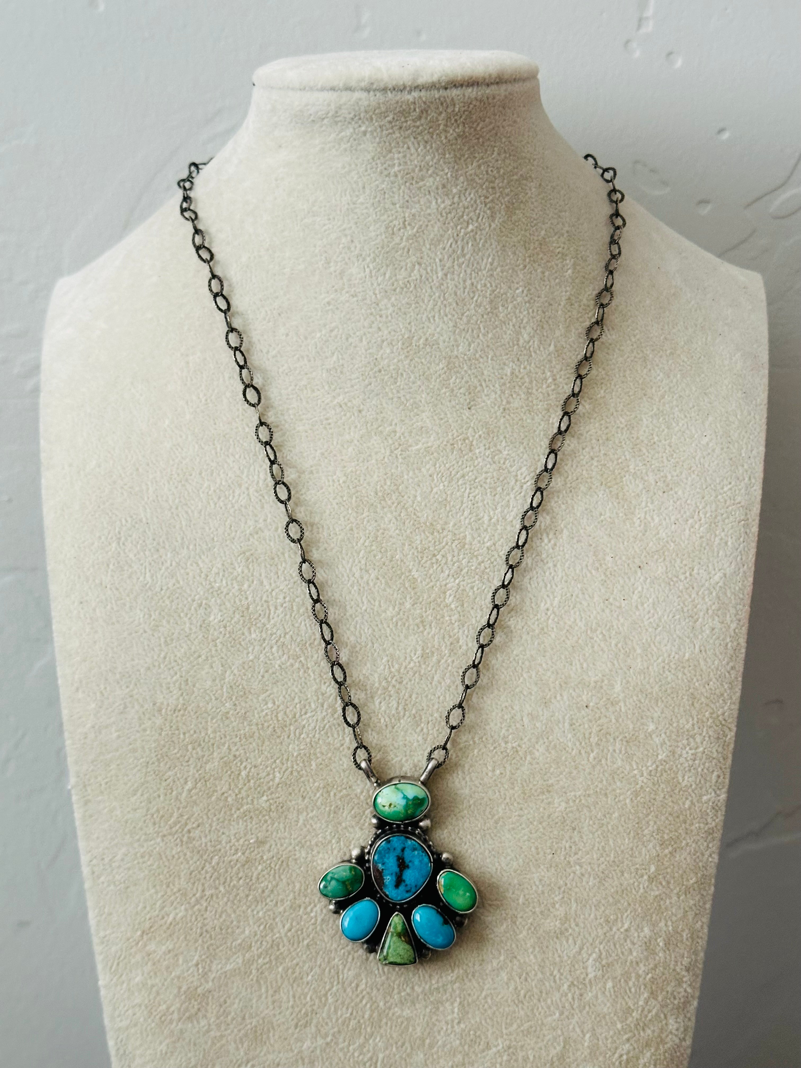 Lorenzo Juan Multi Turquoise & Sterling Silver Necklace