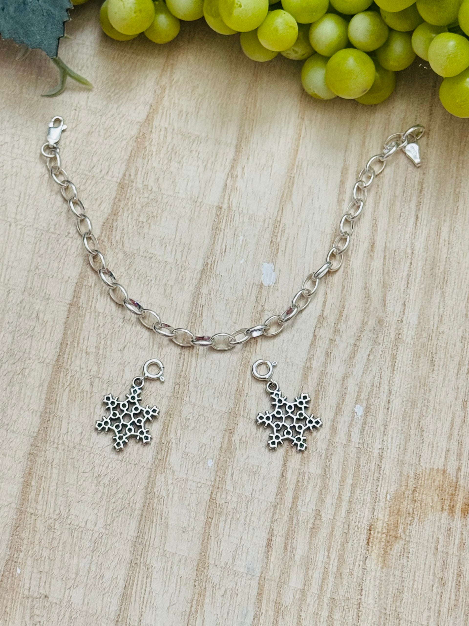 Navajo Made Sterling Silver Snow Flake Cast Charms
