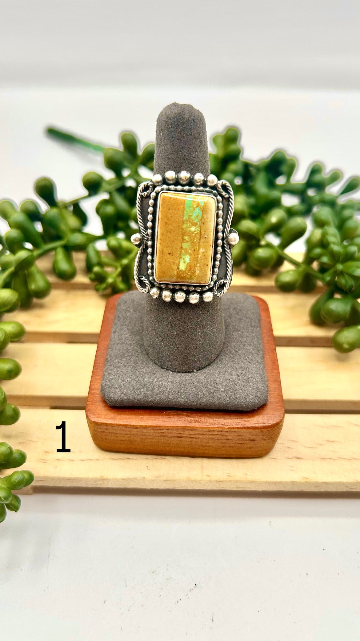 Navajo Made Boulder Turquoise & Sterling Silver Ring