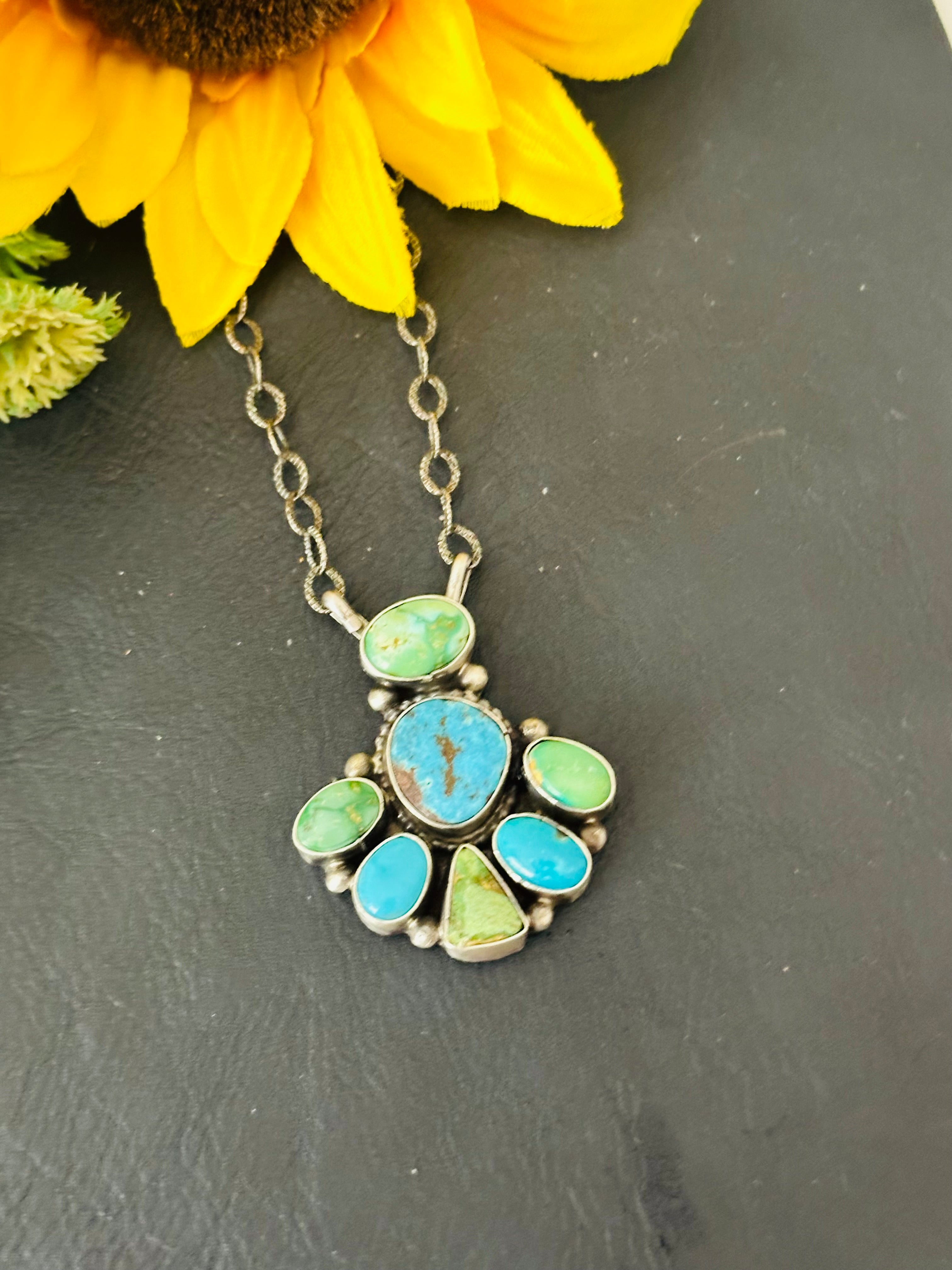 Lorenzo Juan Multi Turquoise & Sterling Silver Necklace