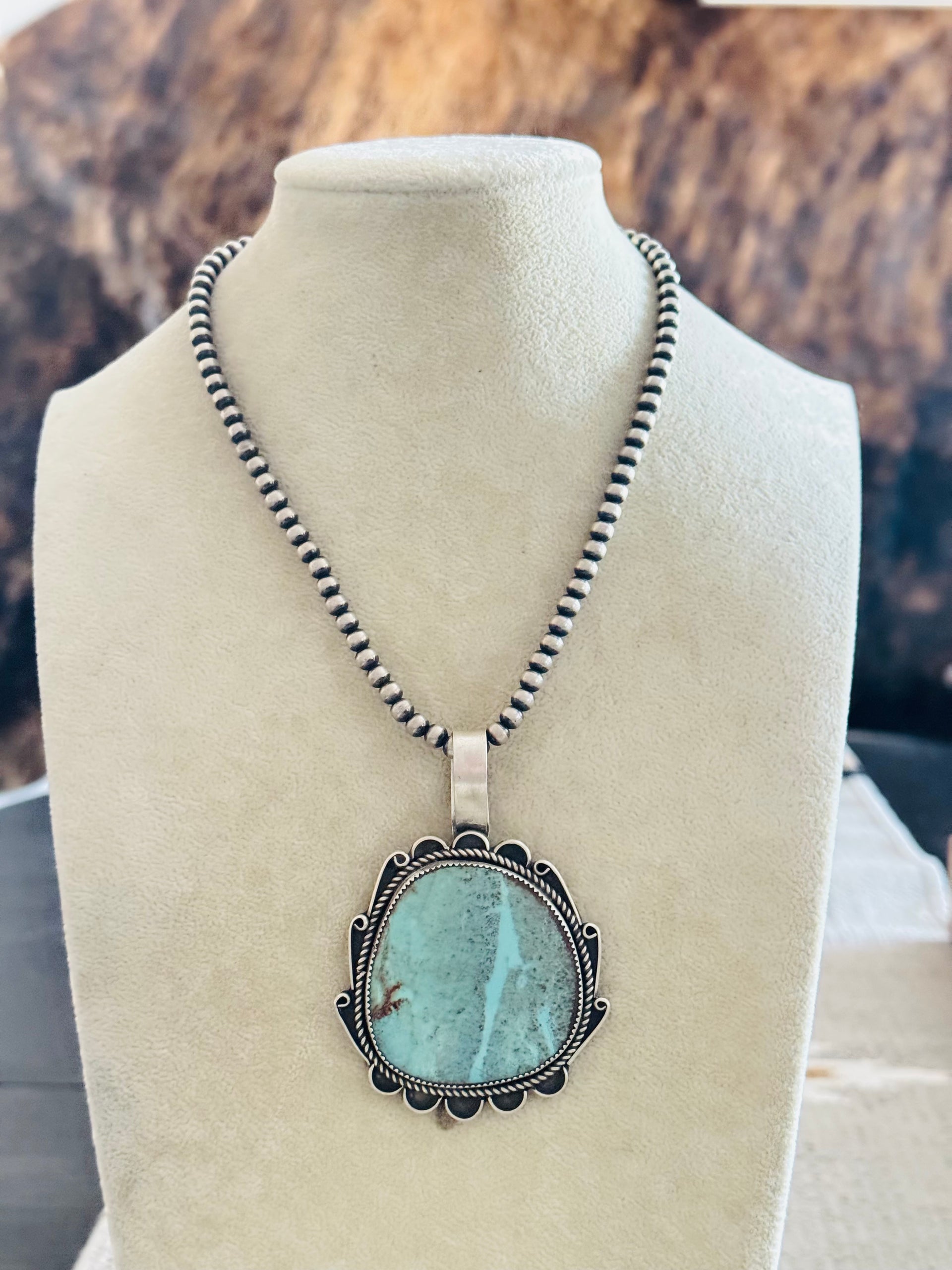 Juanita Mcdonal #8 Turquoise & Sterling Silver Pendant