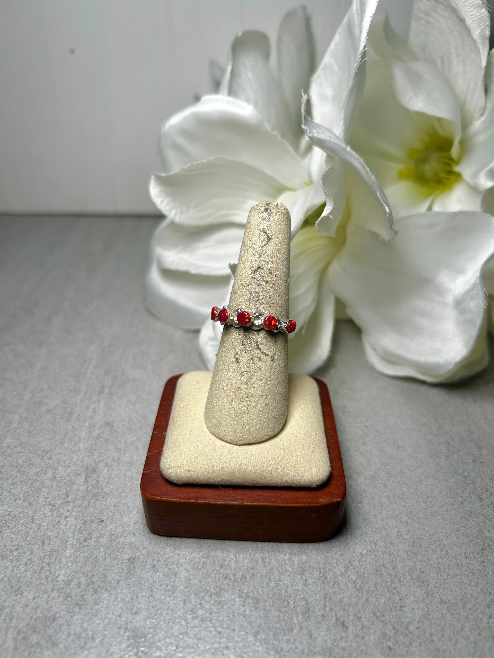 Navajo Made Opal & Sterling Silver  Ring