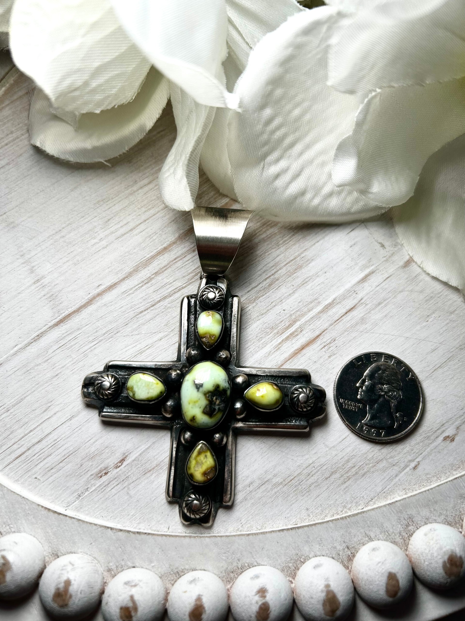 Chimney Butte Palomino Variscite & Sterling Silver Pendant