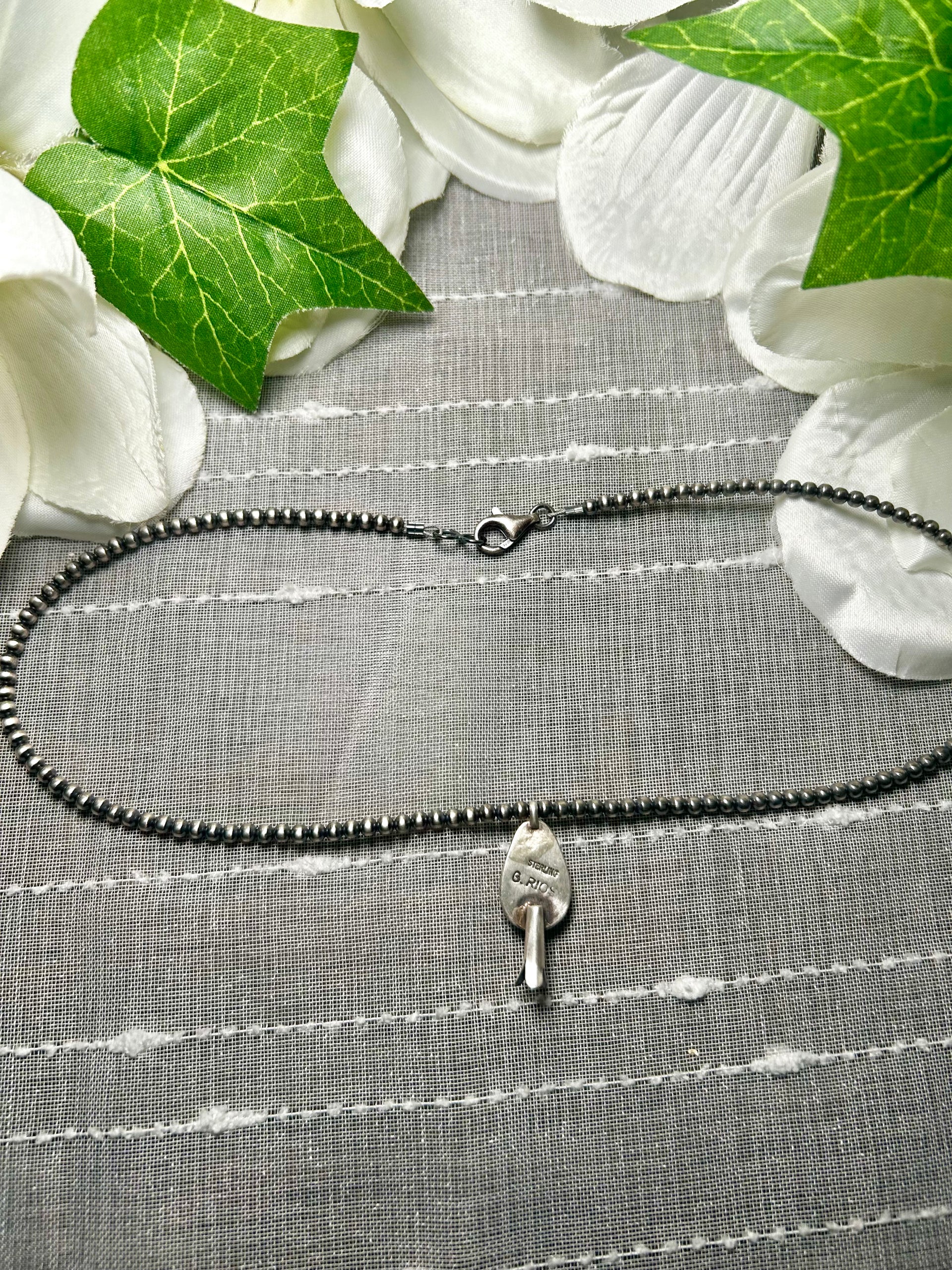 George Rios Blue Ridge Turquoise & Sterling Silver Necklace