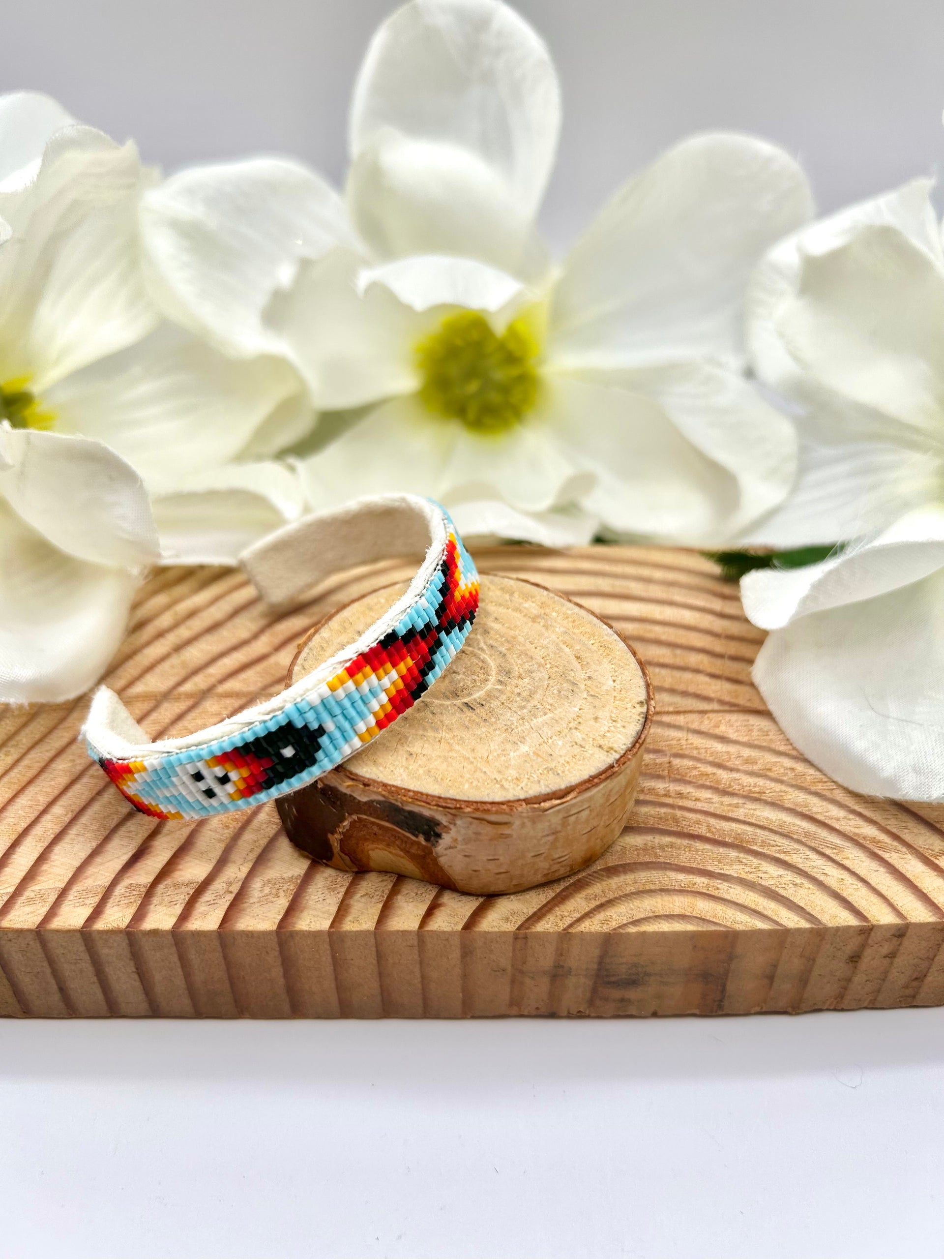 Navajo Made Beaded Cuff Bracelet