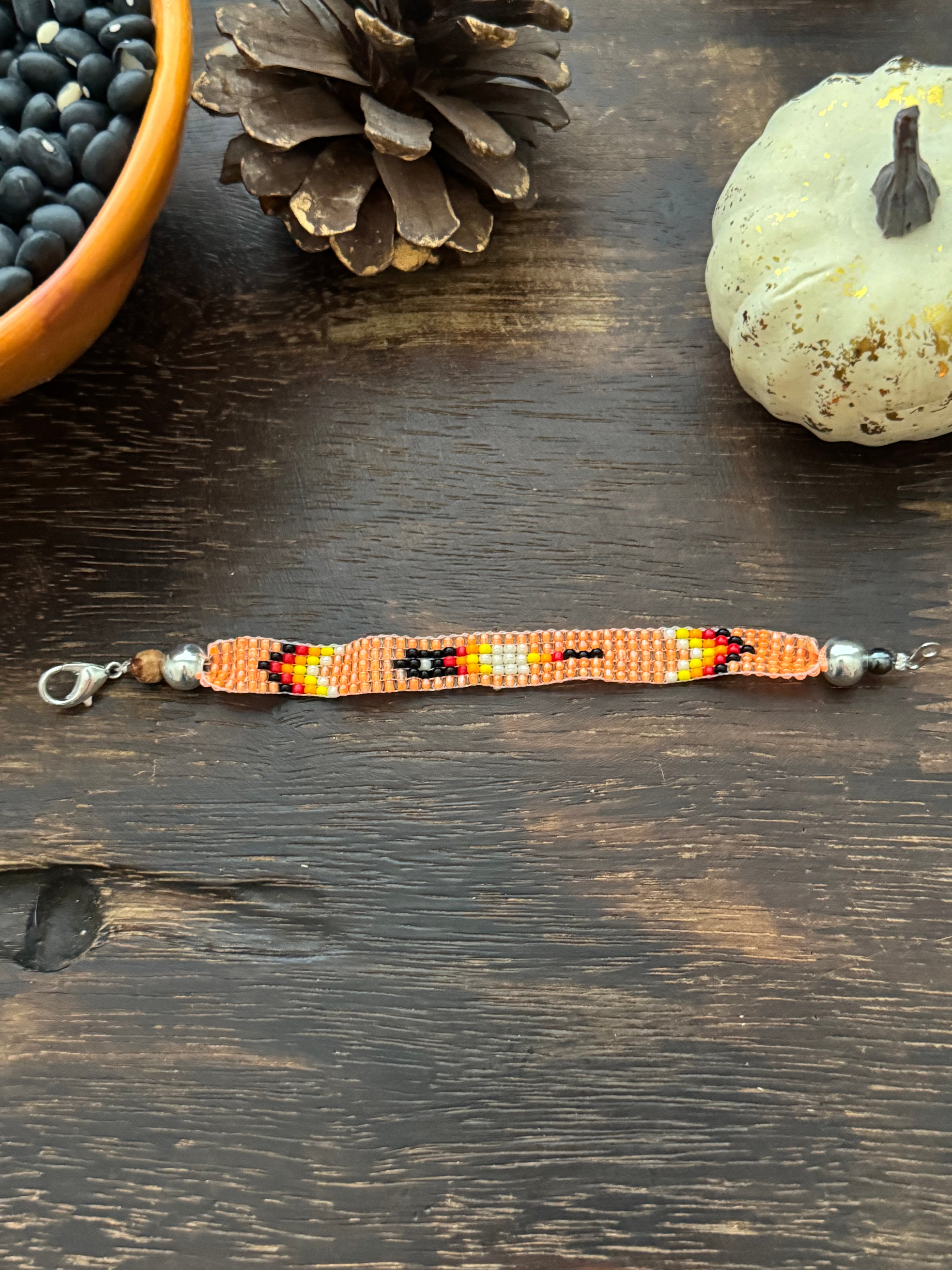 Navajo Strung Sterling Silver Beaded Bracelet