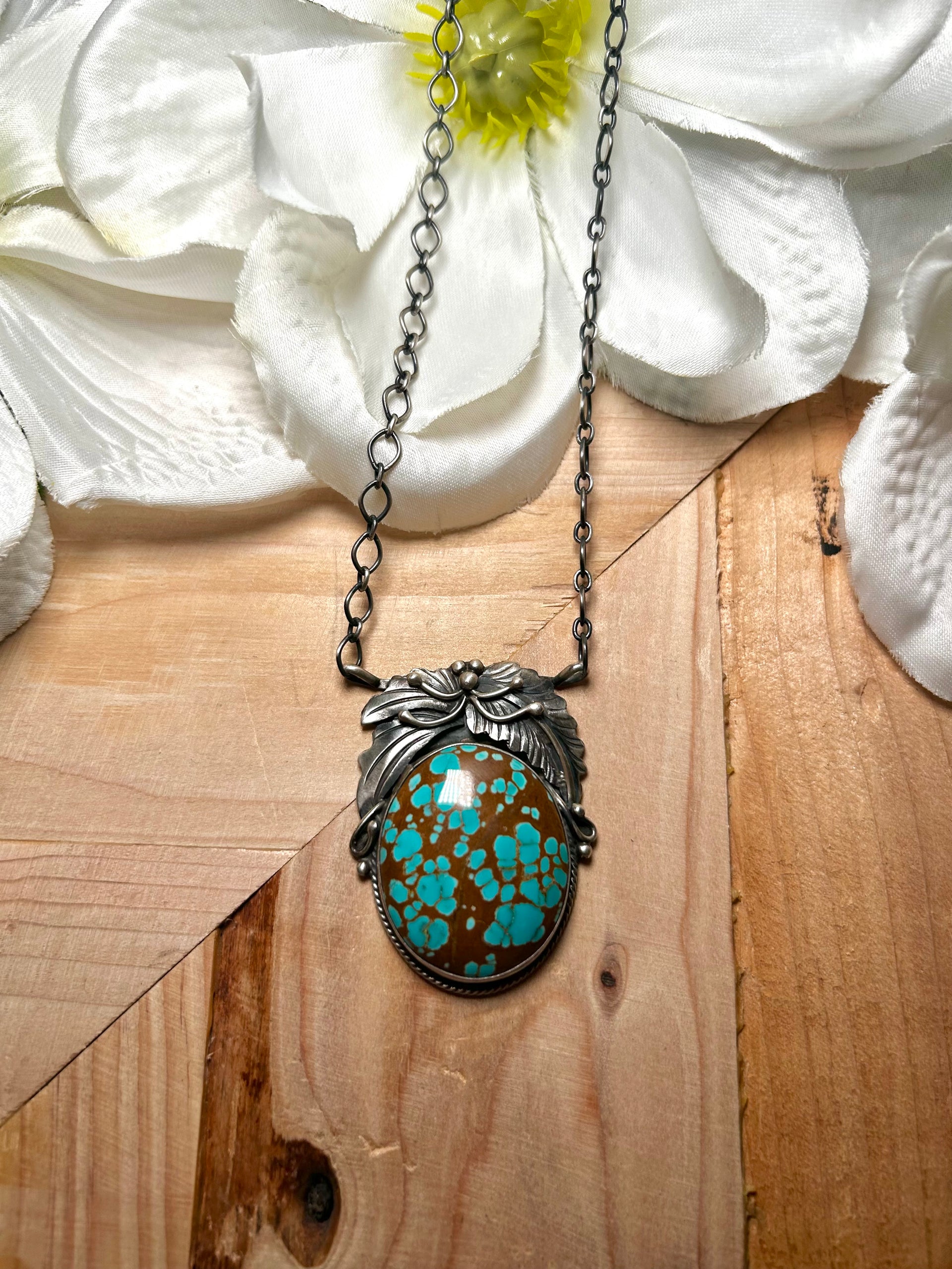 Lydia Beggy Pilot Mountain Turquoise & Sterling Silver Necklace
