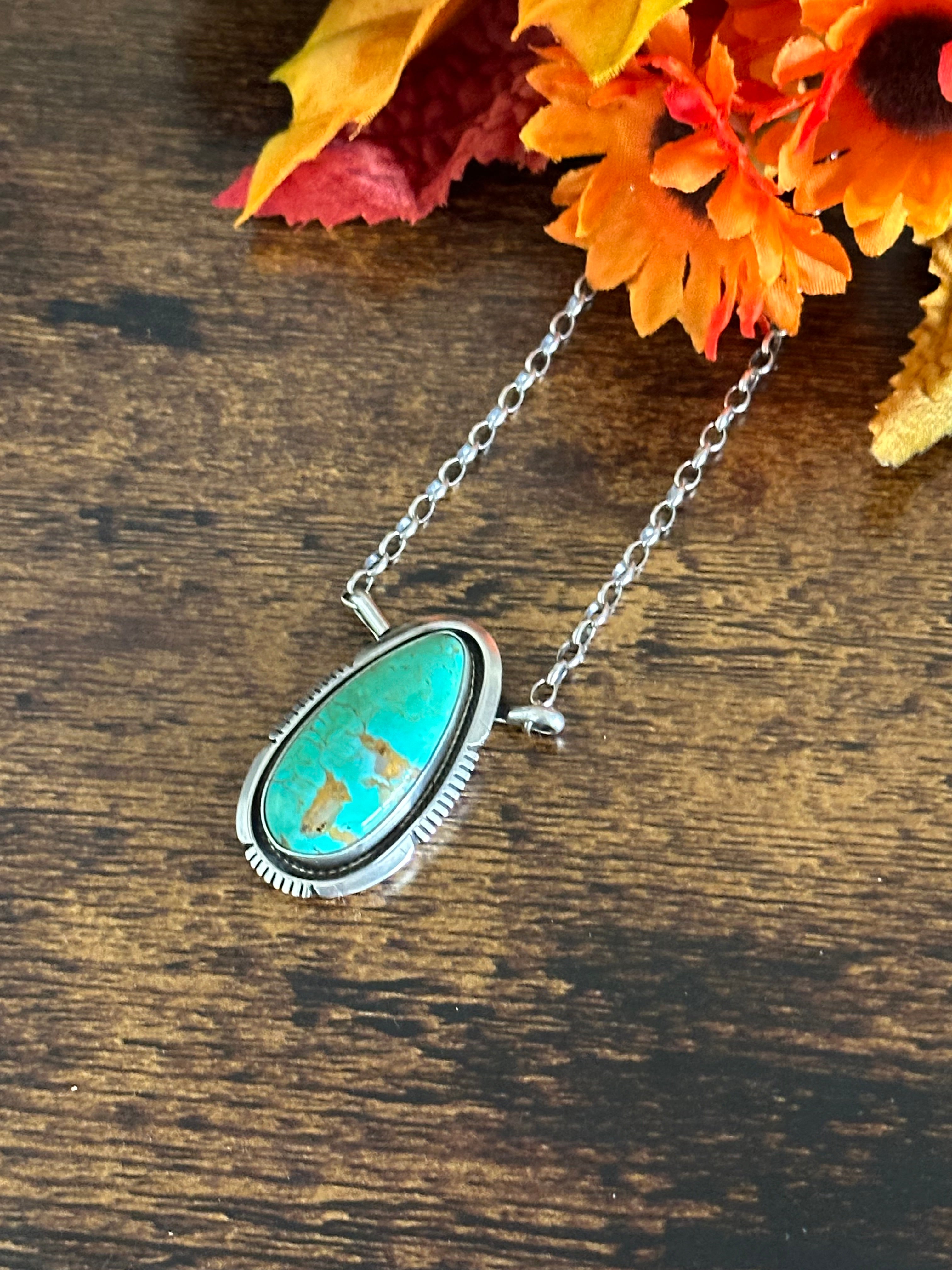 Alfred Martinez Kingman Turquoise & Sterling Silver Necklace