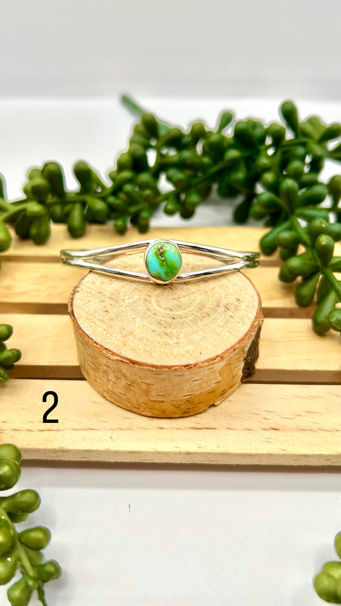 Navajo Made Sonoran Mountain Turquoise & Sterling Silver Cuff Bracelet