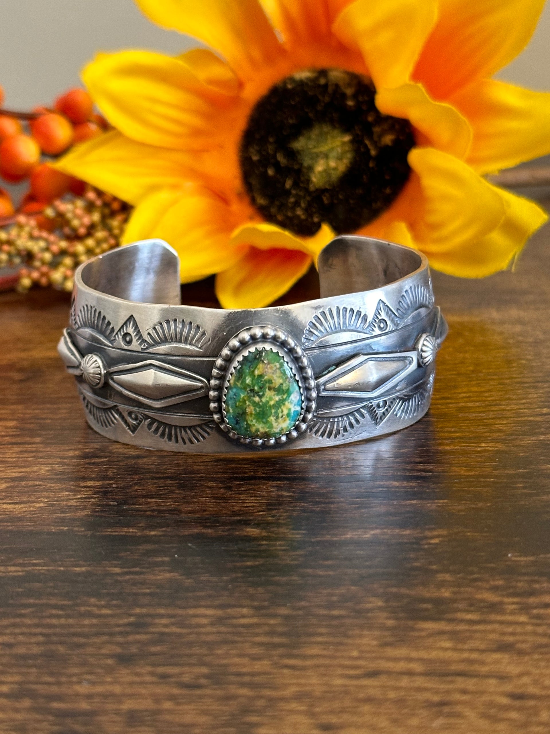 Boyd Ashley Sonoran Gold Turquoise & Sterling Silver Cuff Bracelet