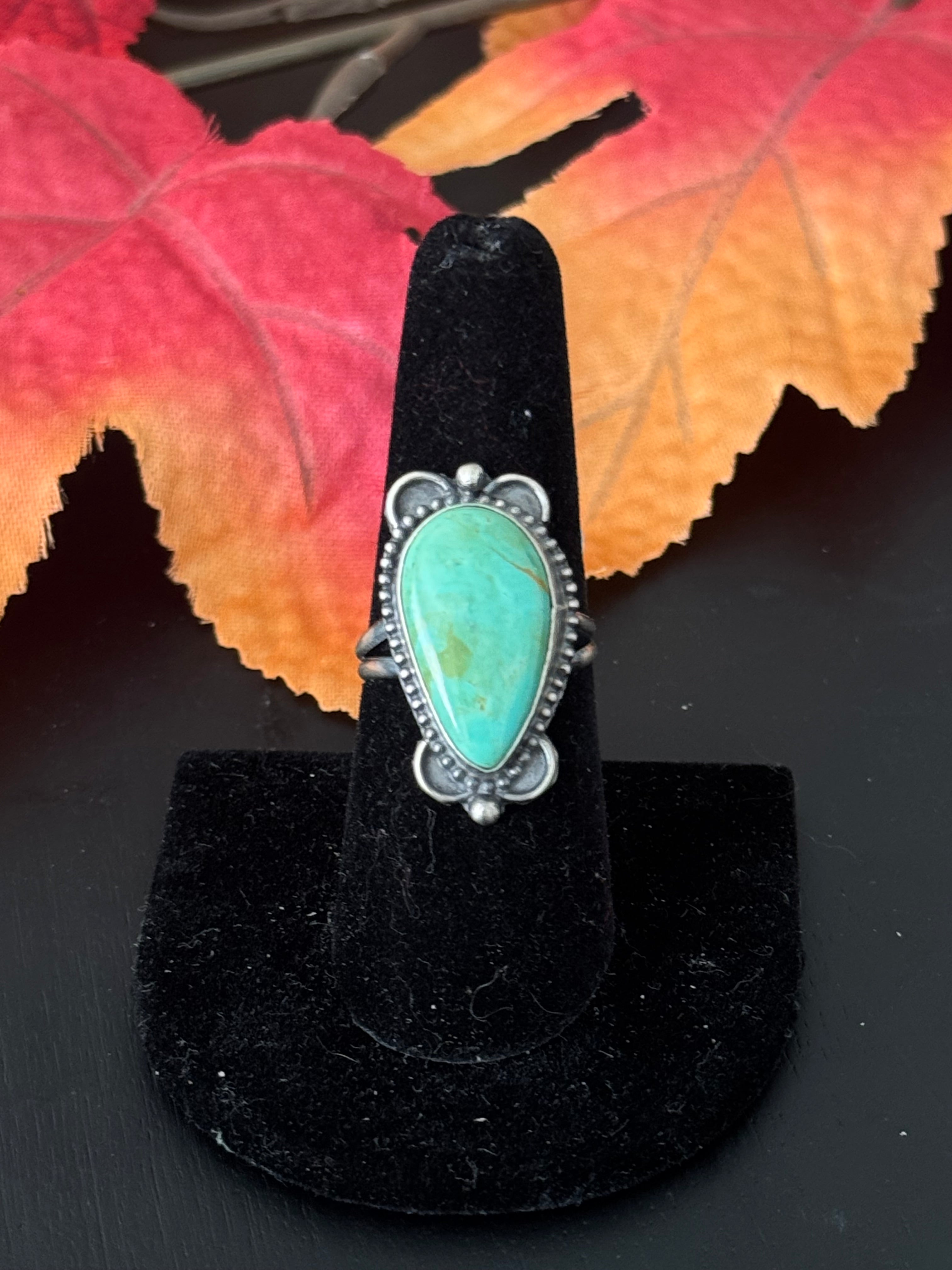 Navajo Made Turquoise & Sterling Silver Ring