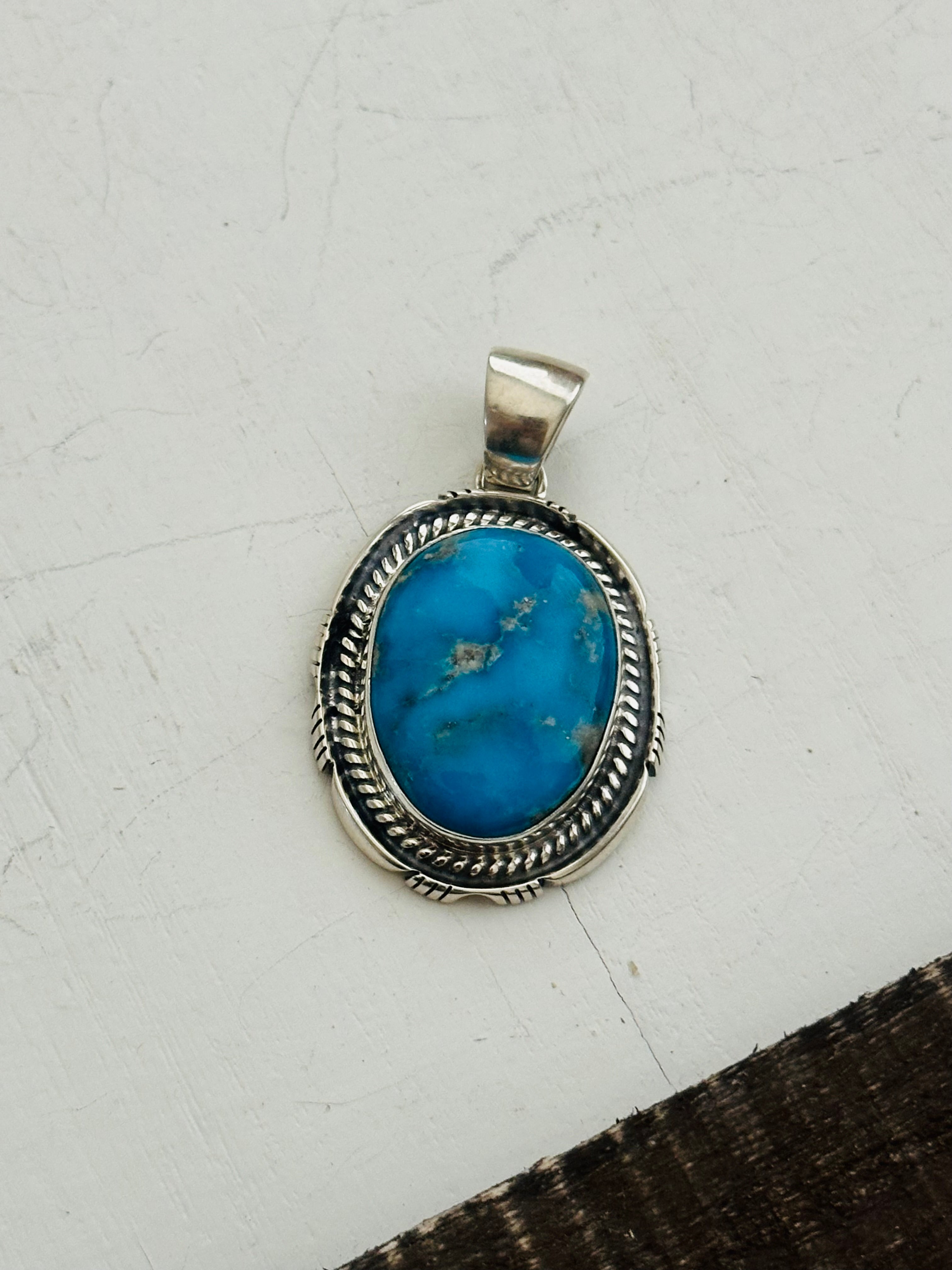 Jon Begay Kingman Turquoise & Sterling Silver Pendant