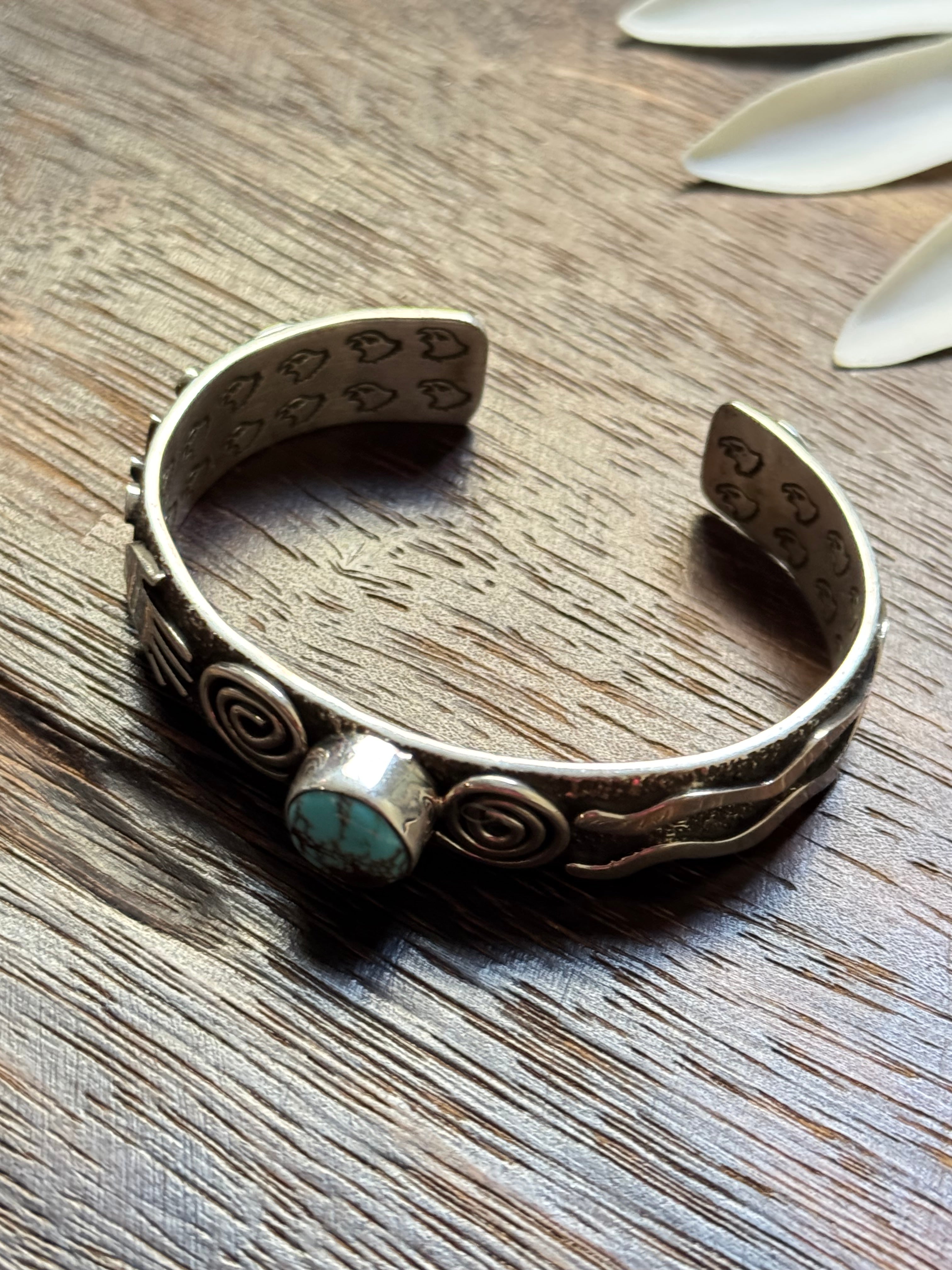 Alex Sanchez Egyptian Turquoise & Sterling Silver Cuff Bracelet