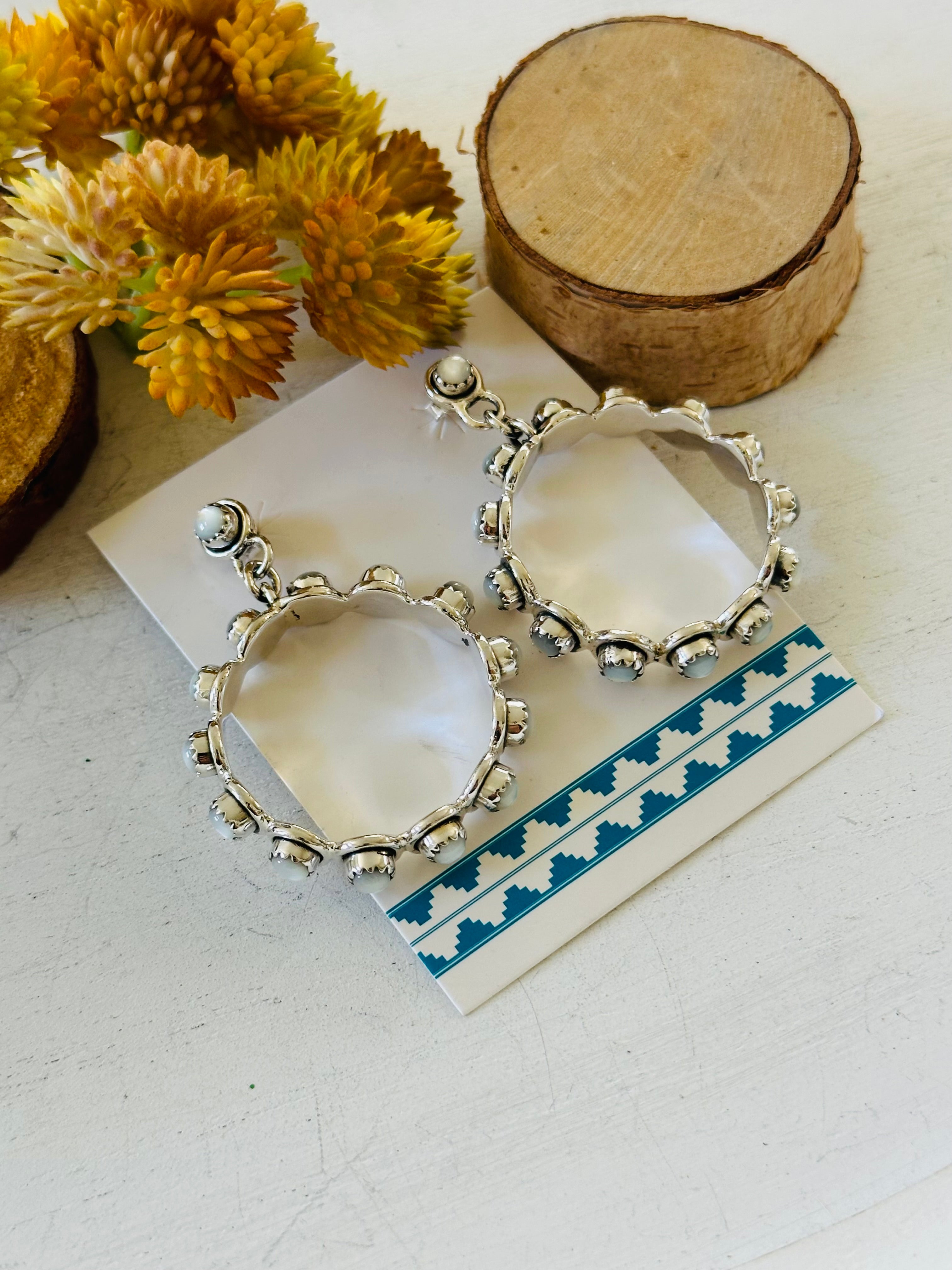 TTD “Ranchin” Mother of Pearl & Sterling Silver Earrings