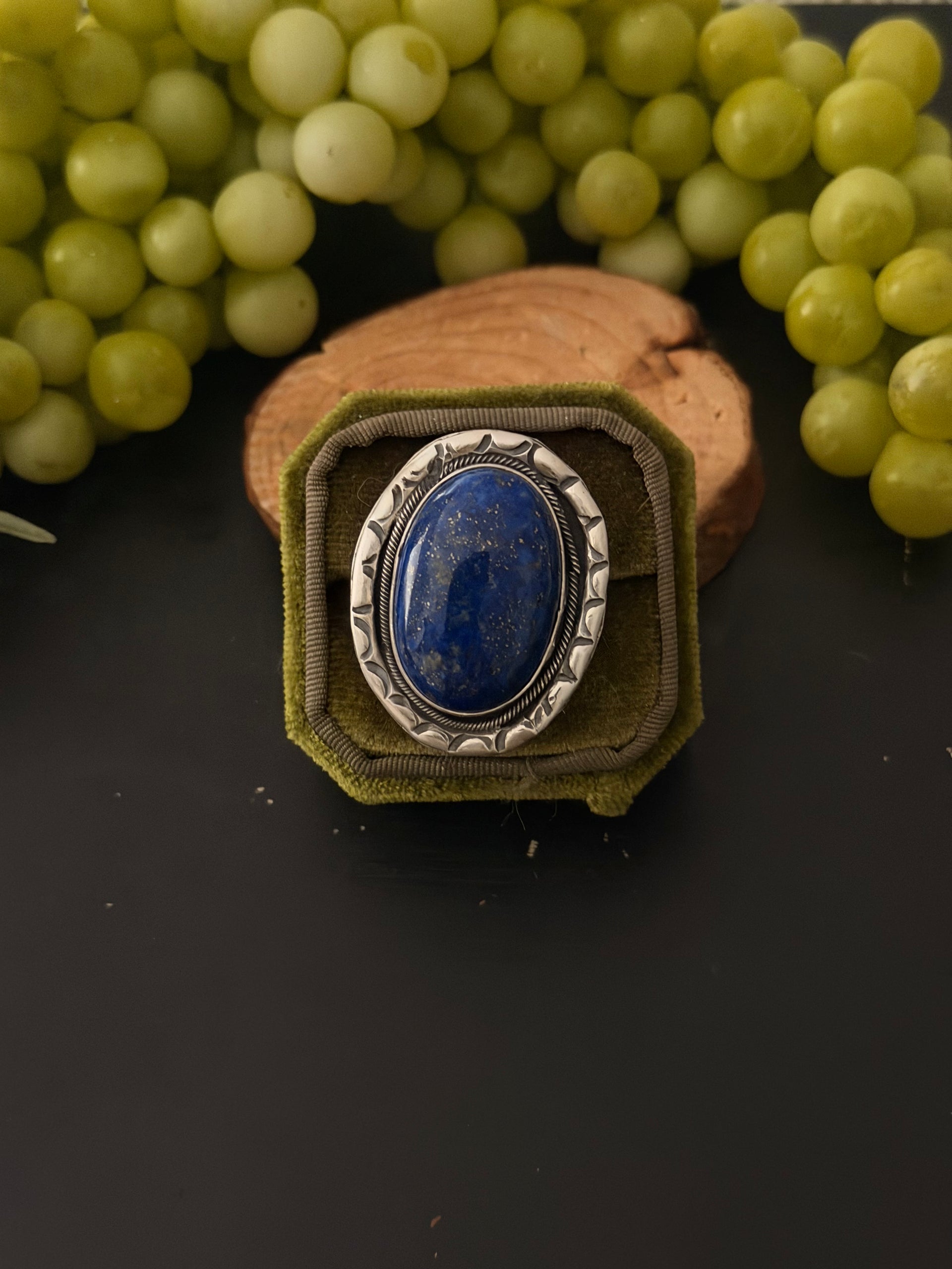 Bensen Bennelly Lapis & Sterling Silver Ring Size 8.5