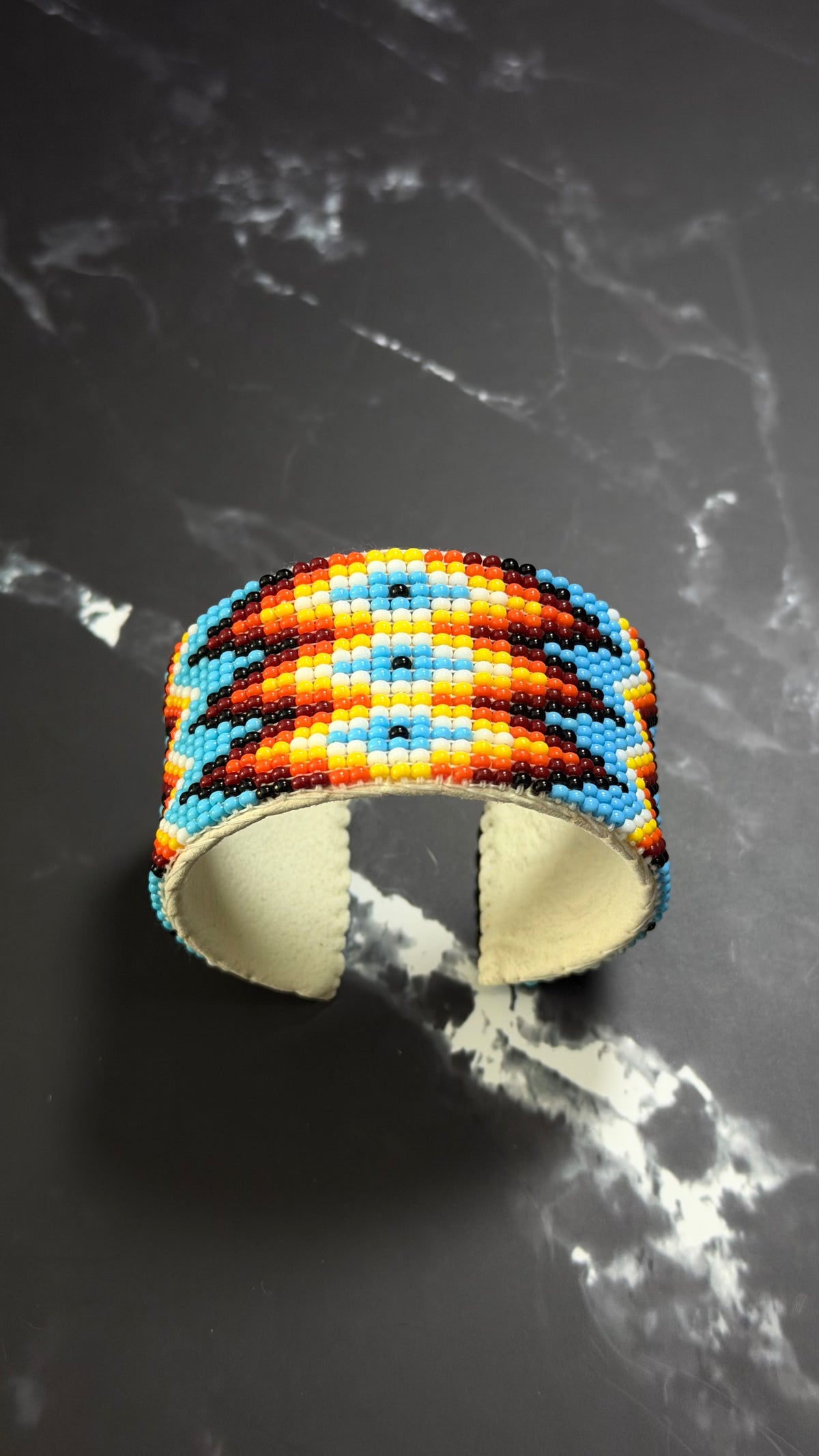 Navajo Made Beaded Cuff Bracelet
